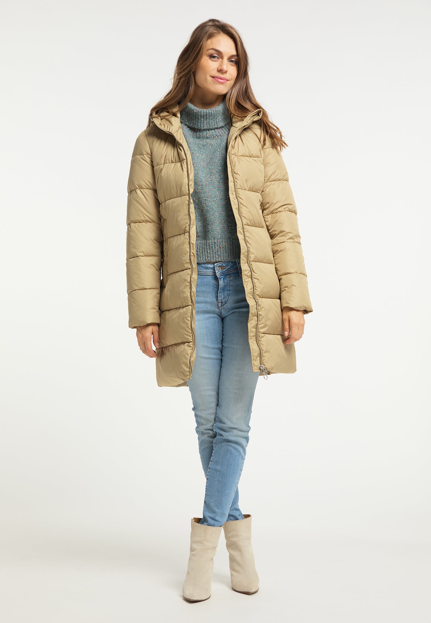 usha women's quilted coat