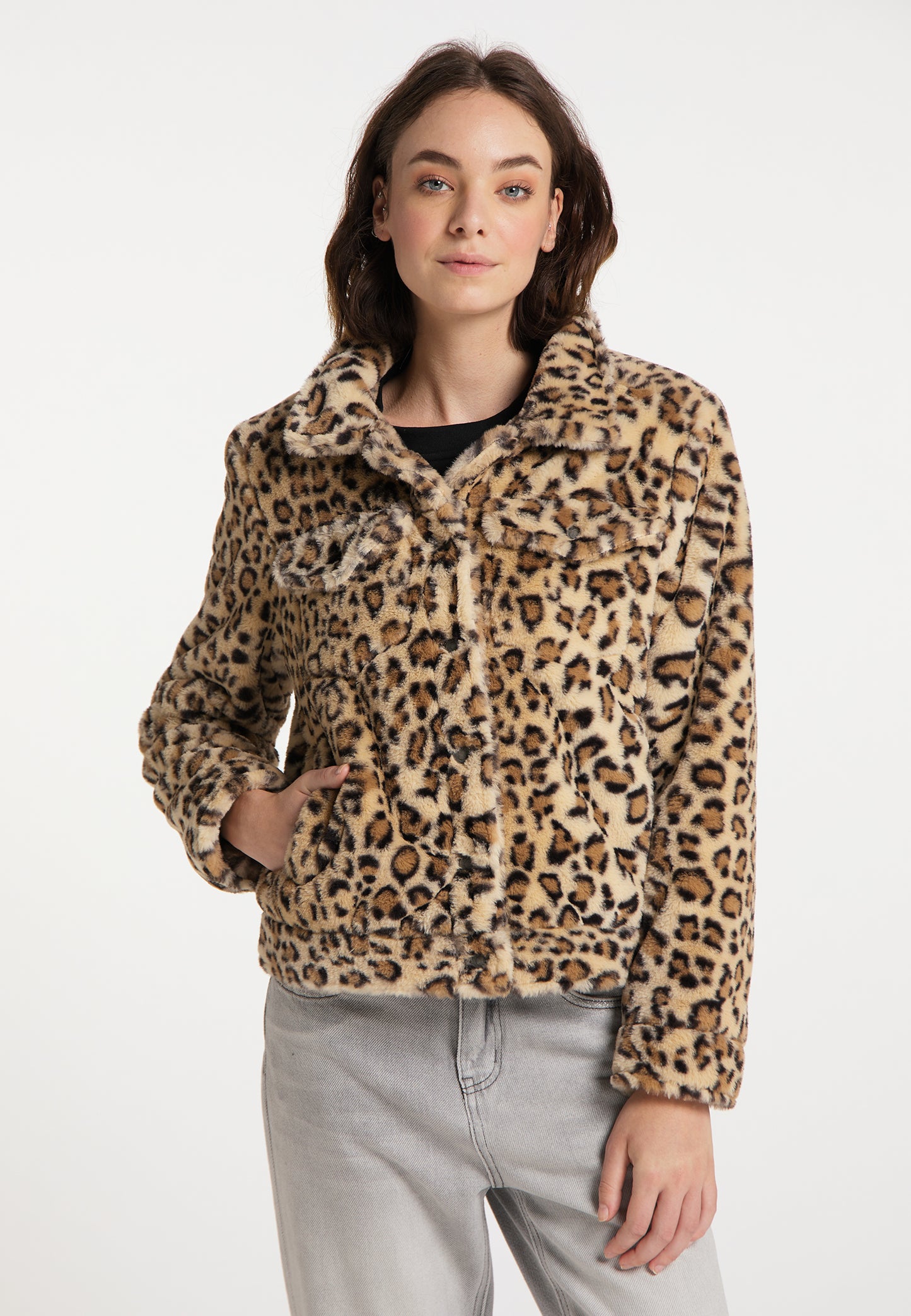 myMo women's faux fur jacket