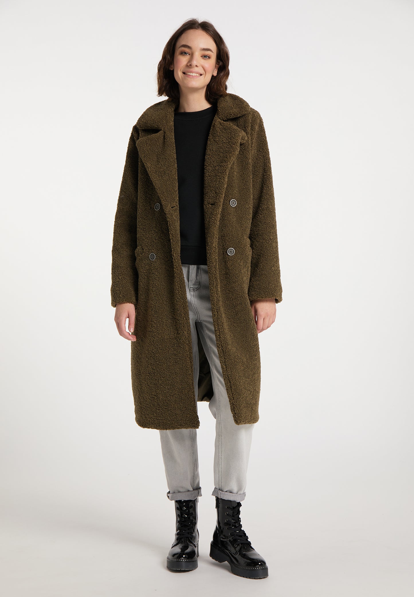 myMo women's faux searling coat