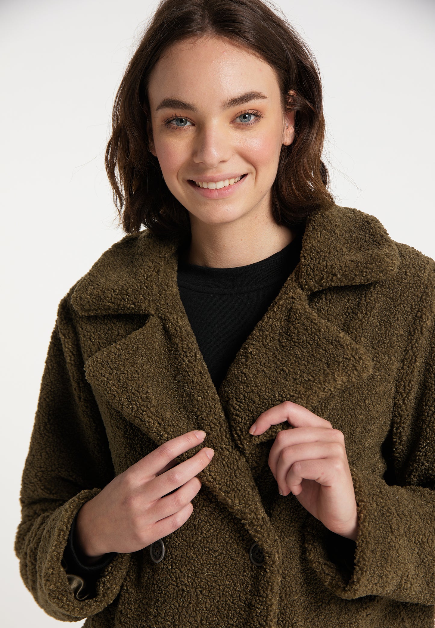 myMo women's faux searling coat
