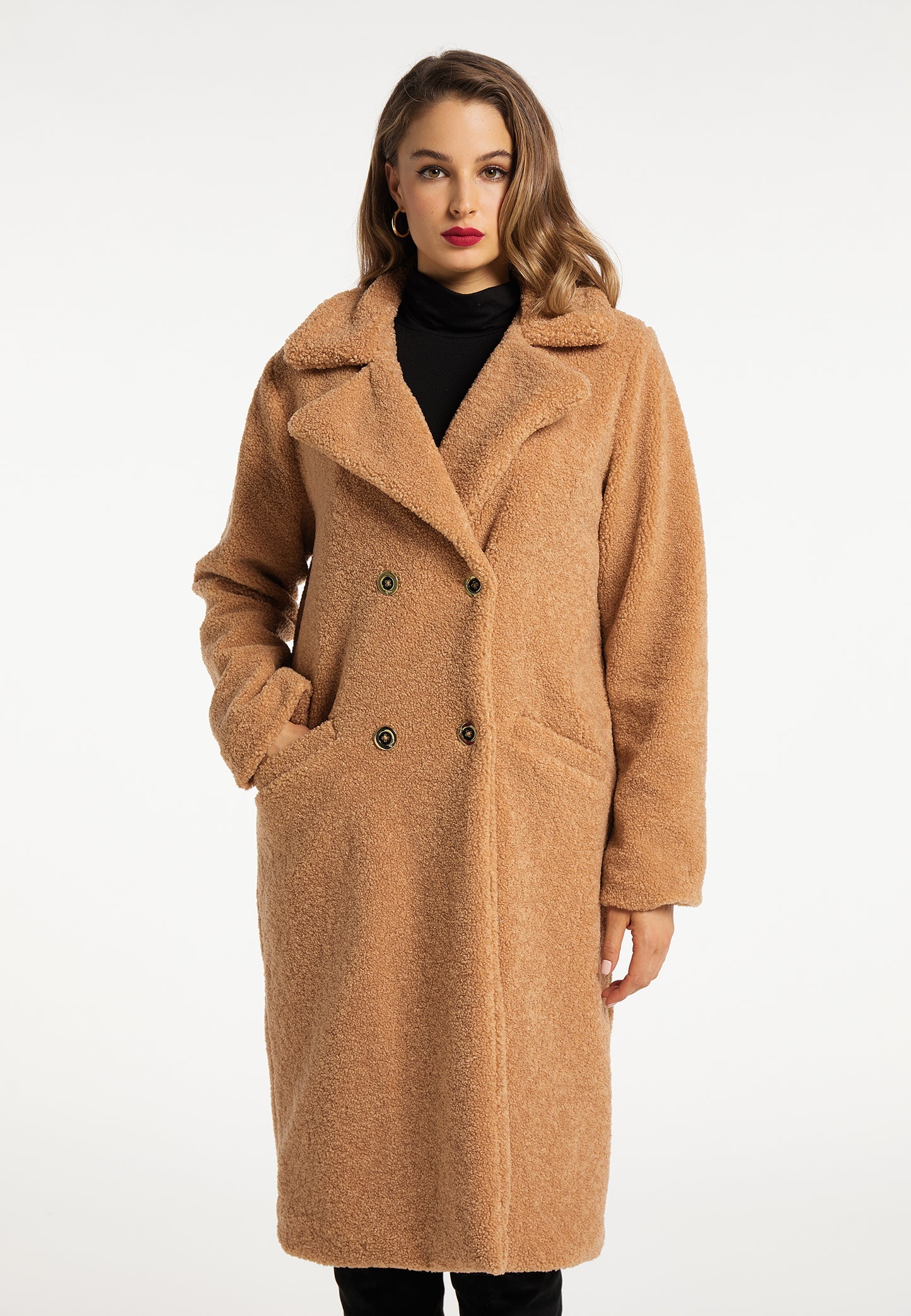 faina women's faux searling coat