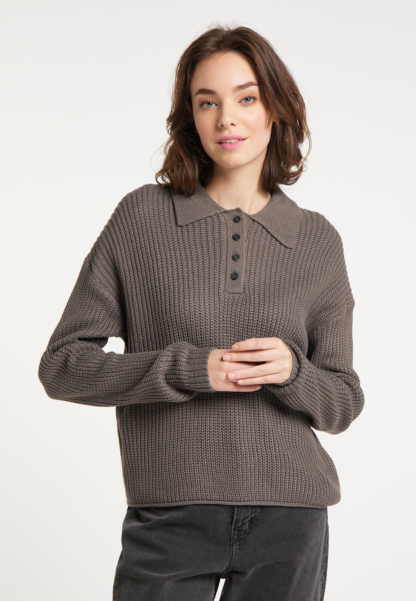 myMo women's knitted polo shirt