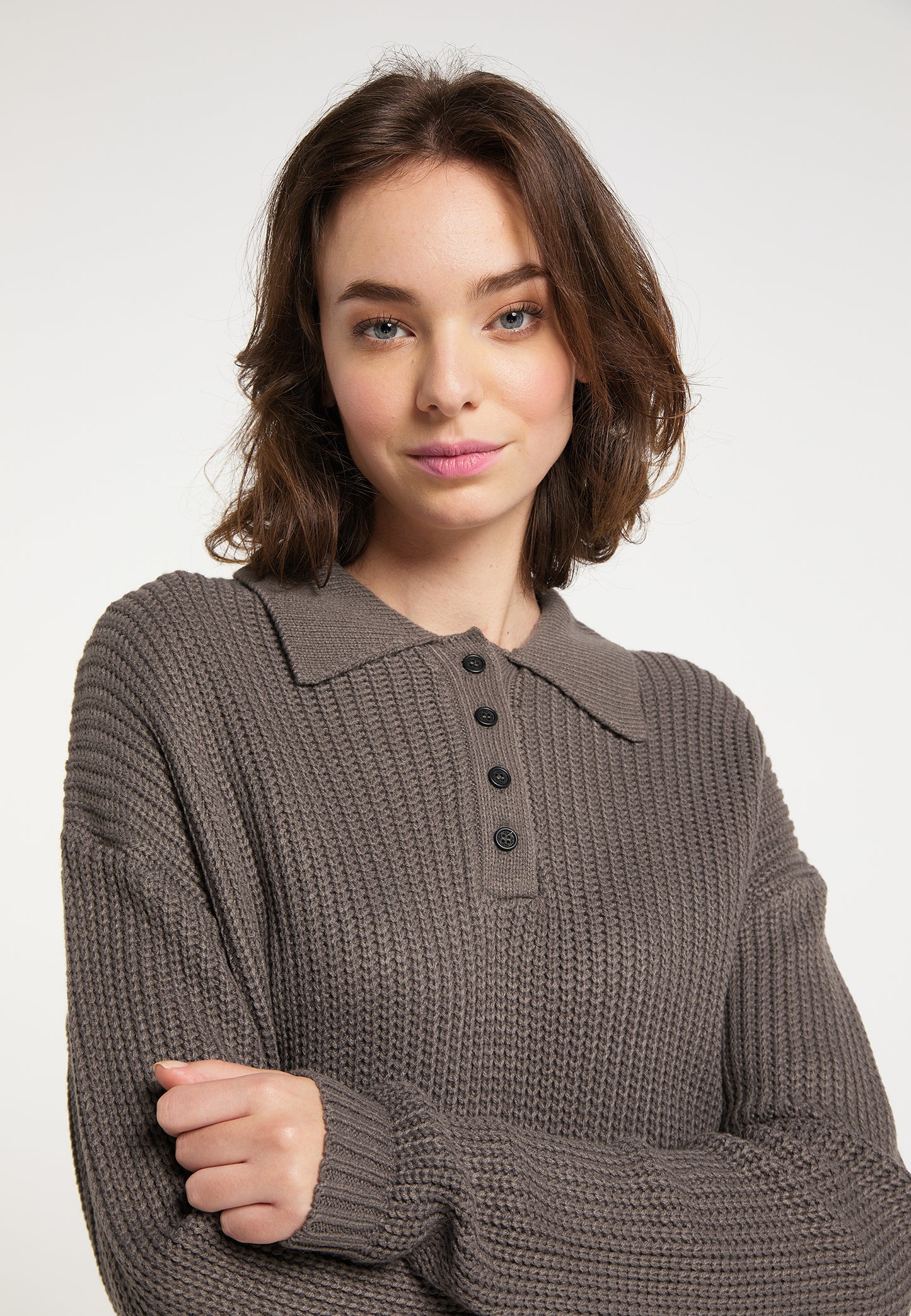 myMo women's knitted polo shirt