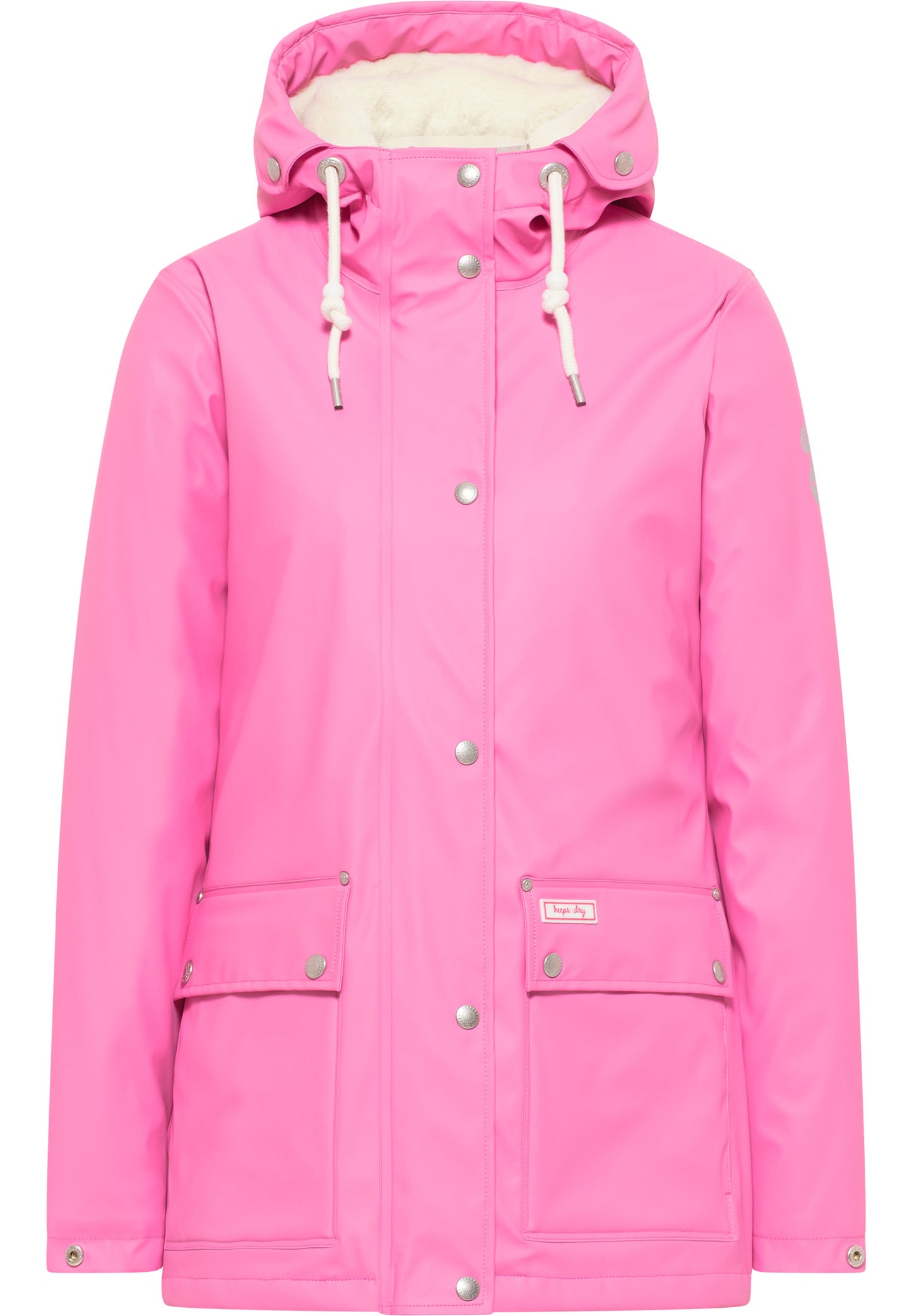 myMo women's rain jacket with faux fur lining