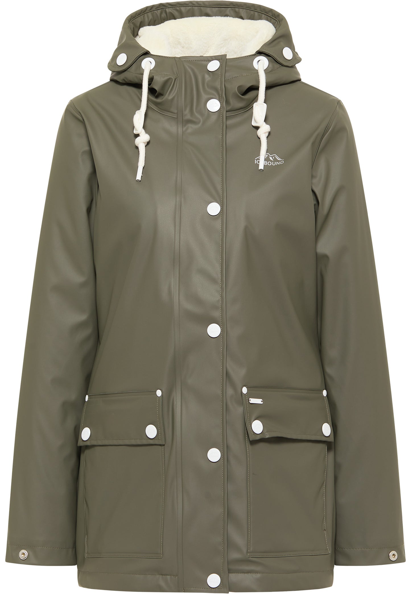 ICEBOUND women's rain jacket with faux fur lining
