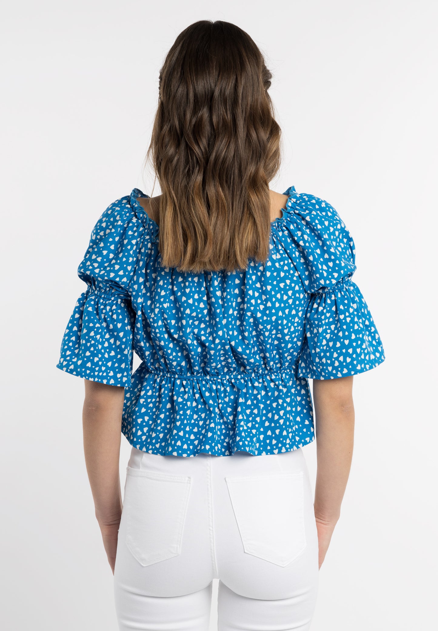 myMo women's blouse with heart print