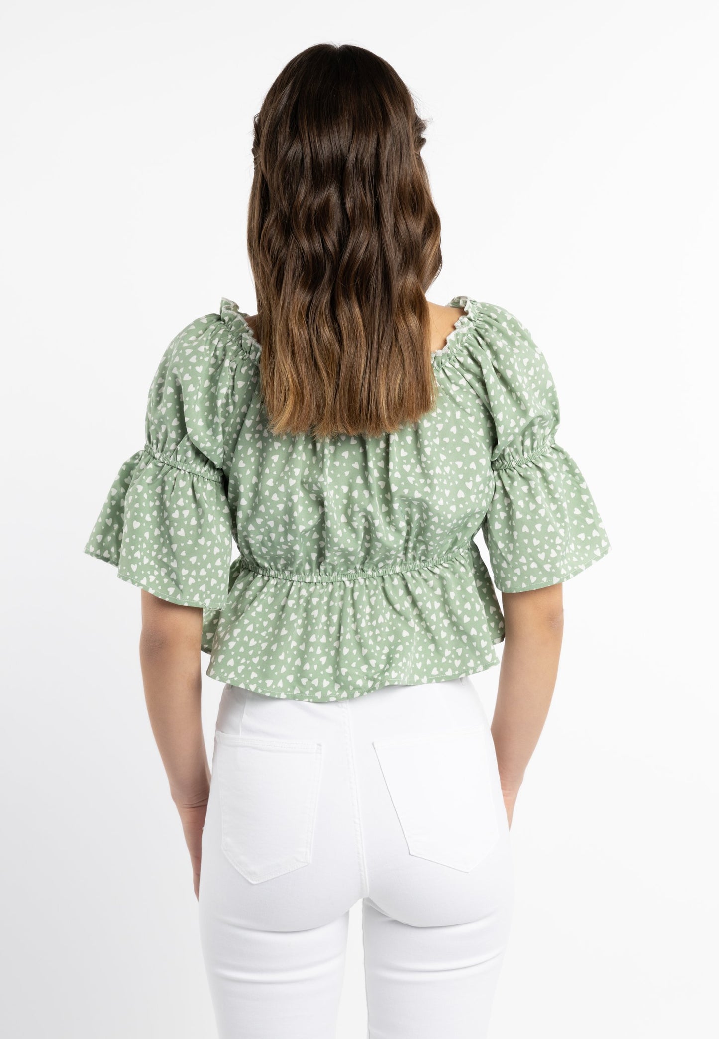 myMo women's blouse with heart print