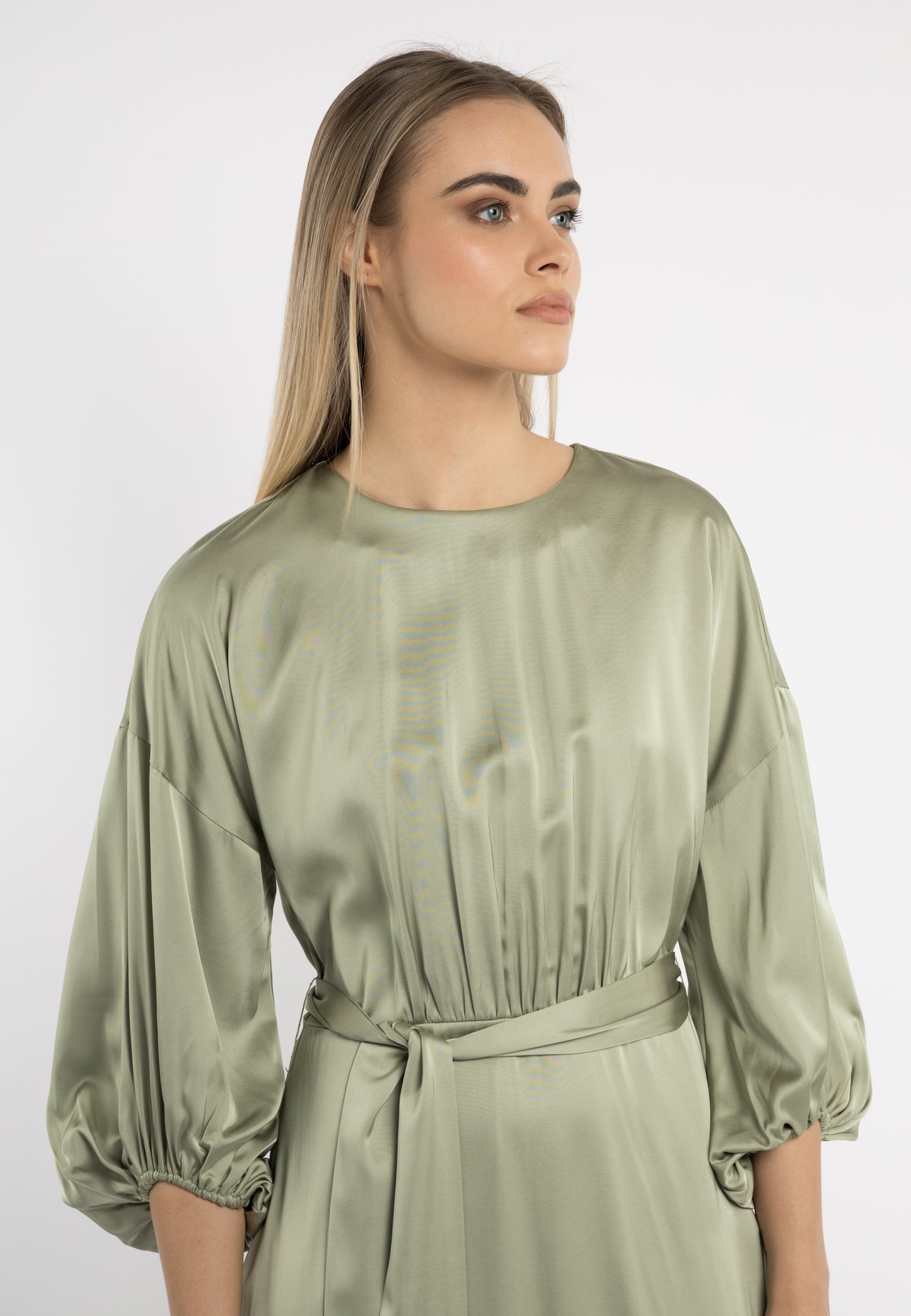 DreiMaster Klassik women's satin maxi dress