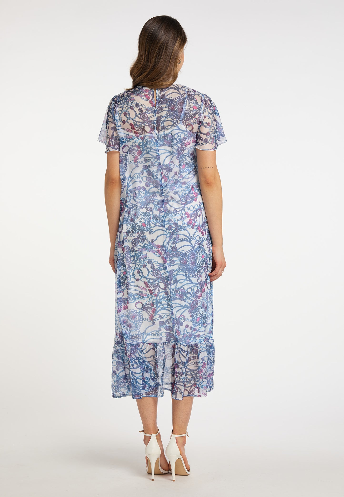 faina women's midi dress with all-over print