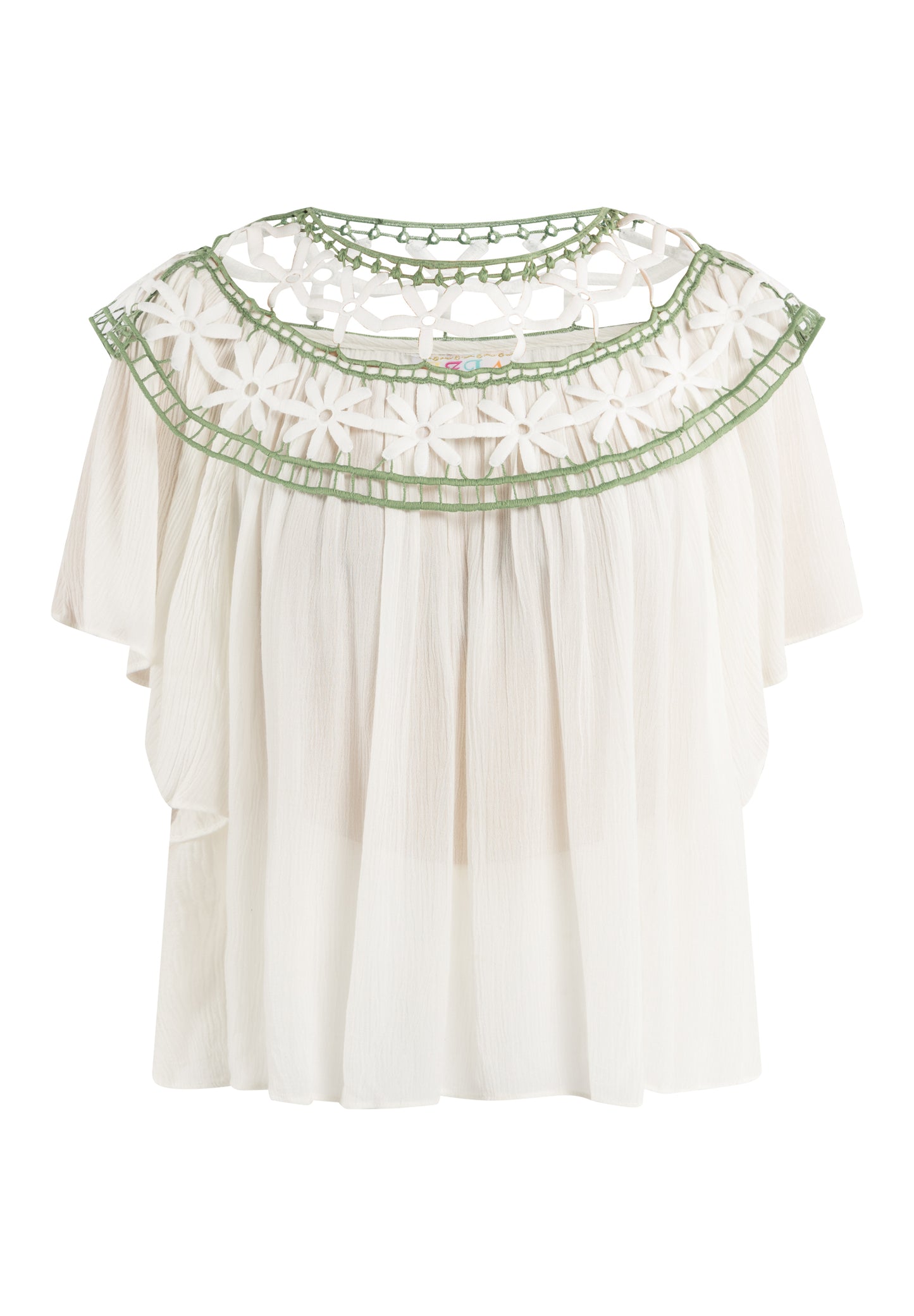 IZIA women's shirt with floral lace