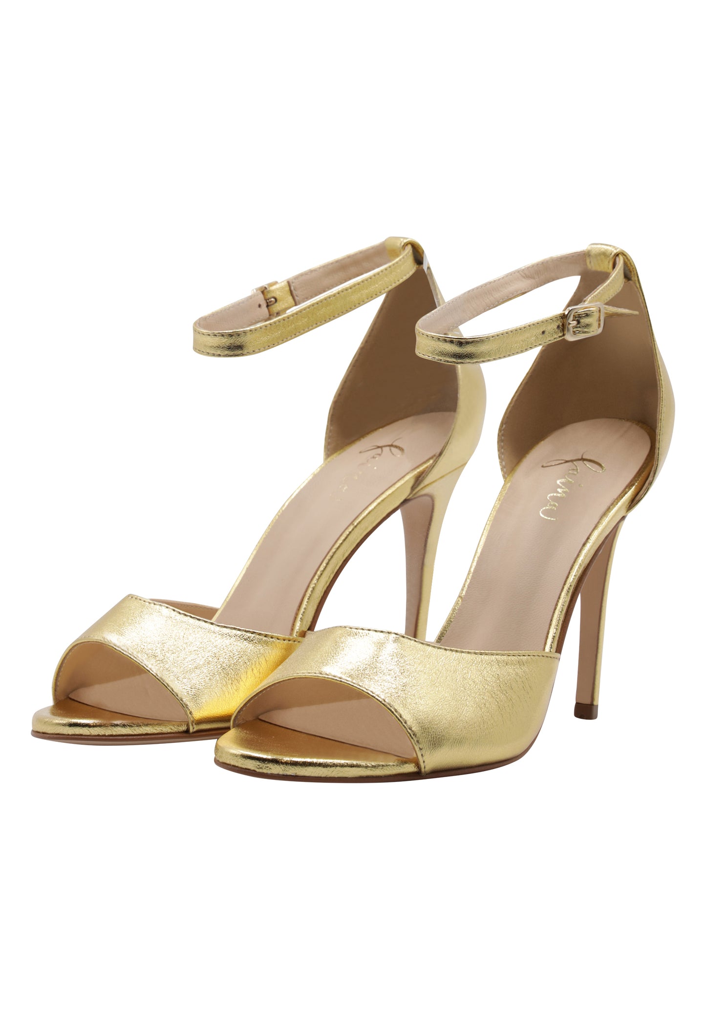 faina women's metallic leather sandals