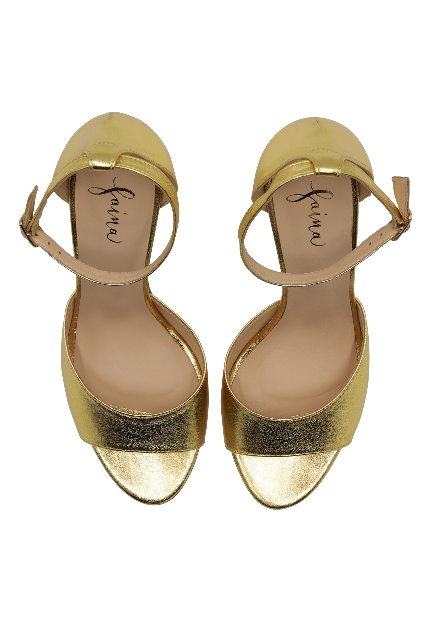 faina women's metallic leather sandals