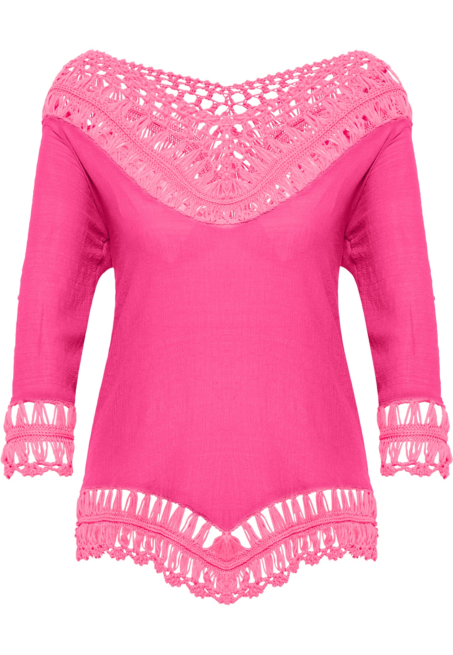 IZIA women's tunic with crochet section