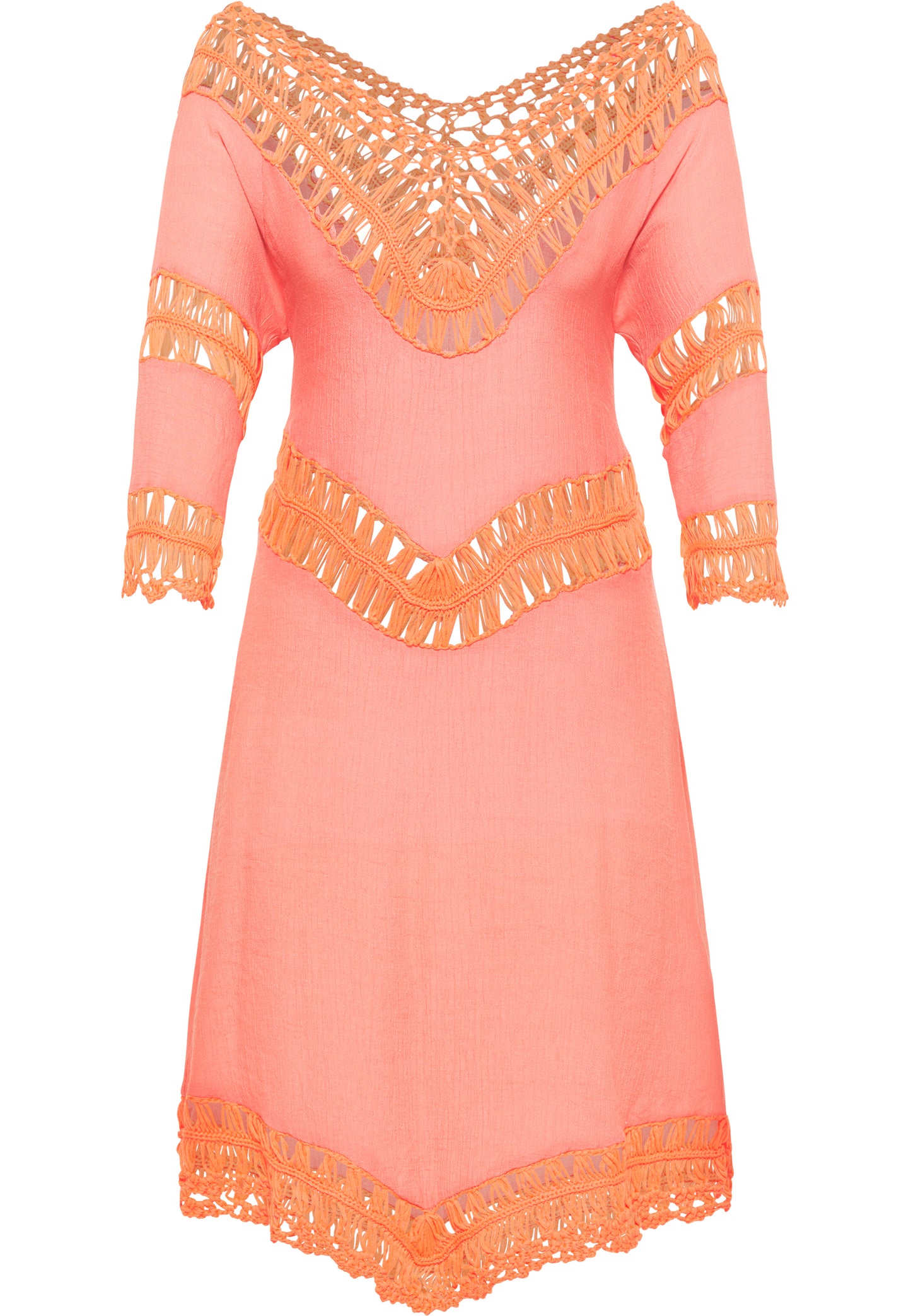 IZIA women's tunic dress mini with crochet section