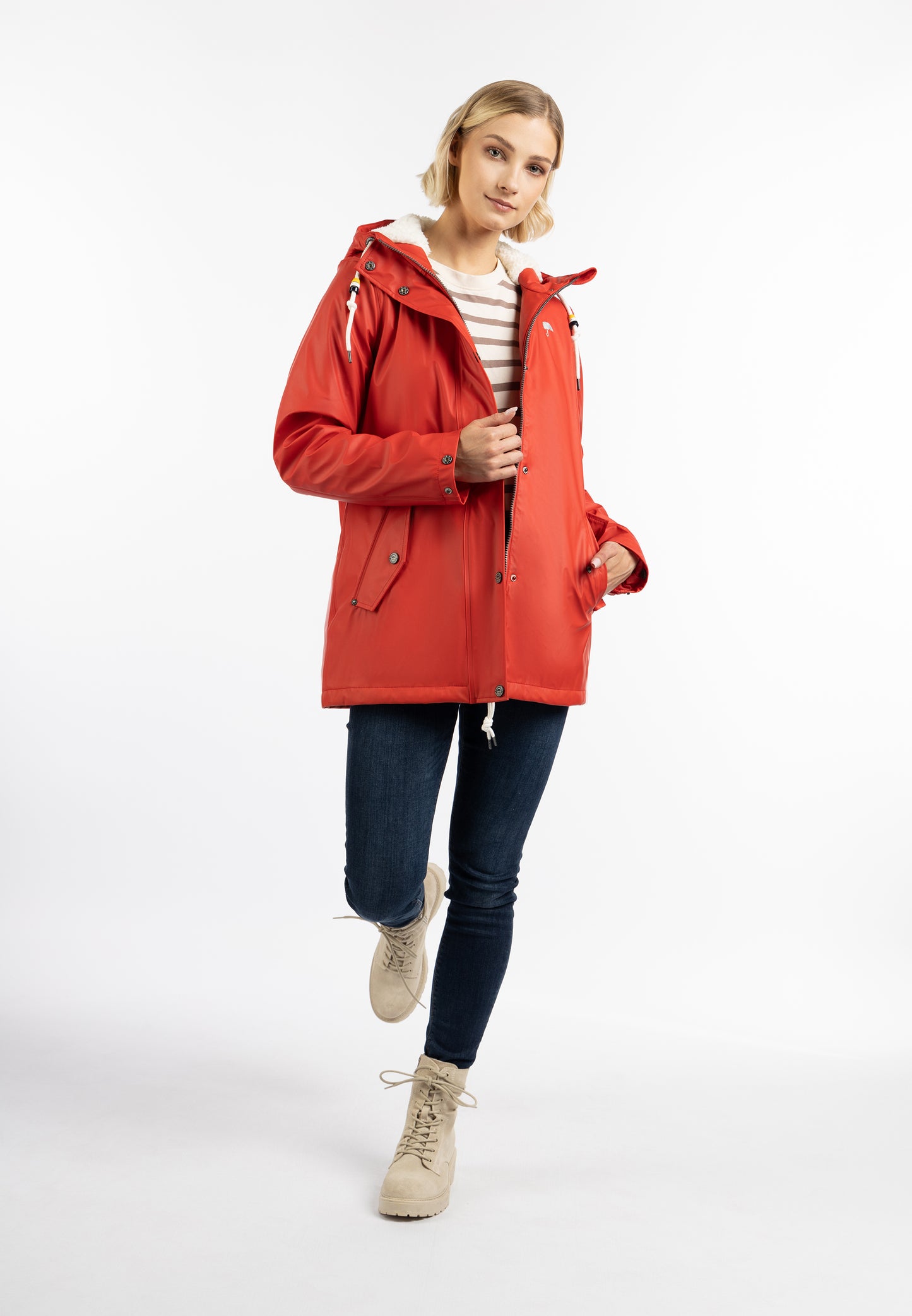 Schmuddelwedda women's rain jacket with teddy lining