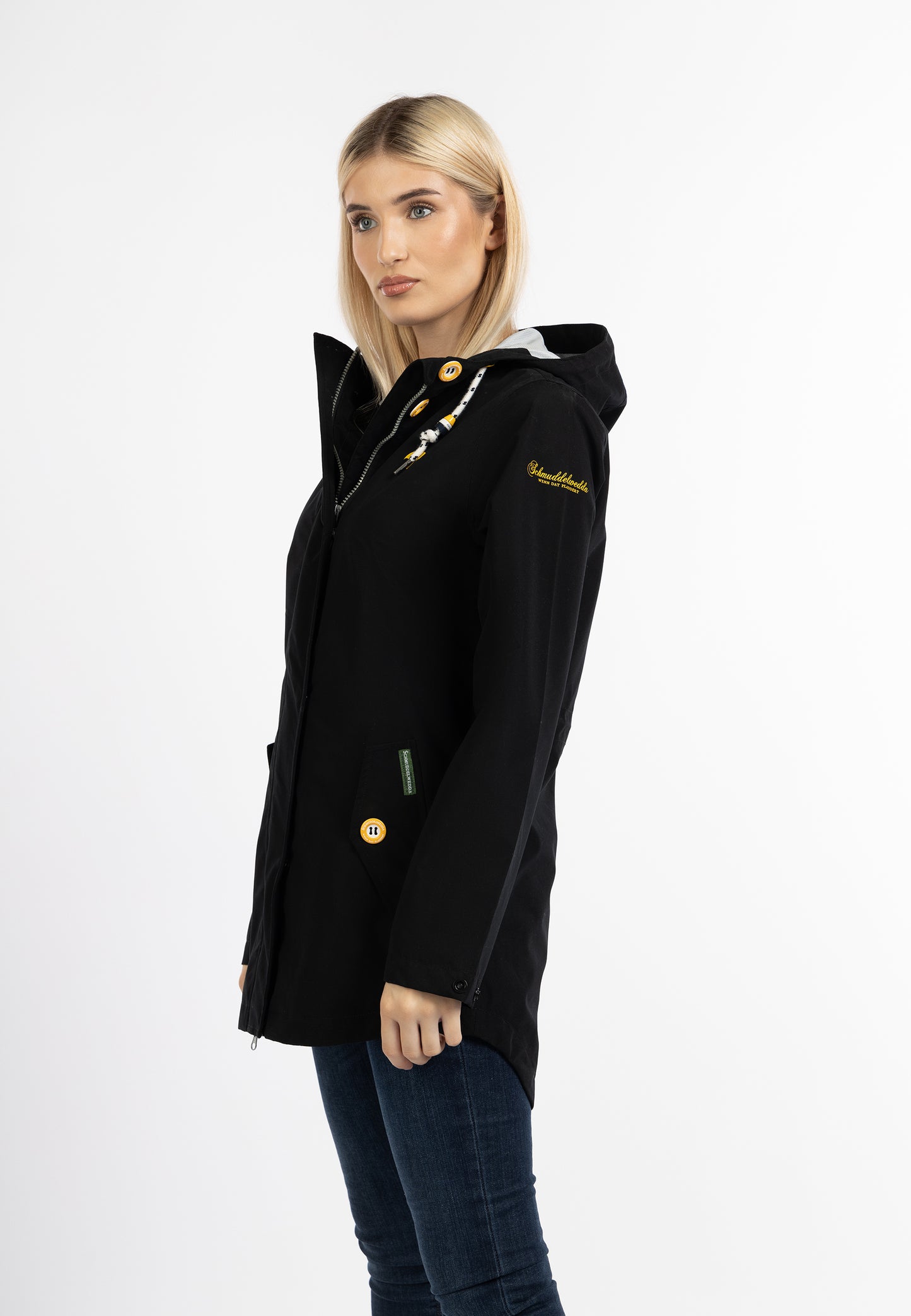 Schmuddelwedda women's rain jacket recycled material