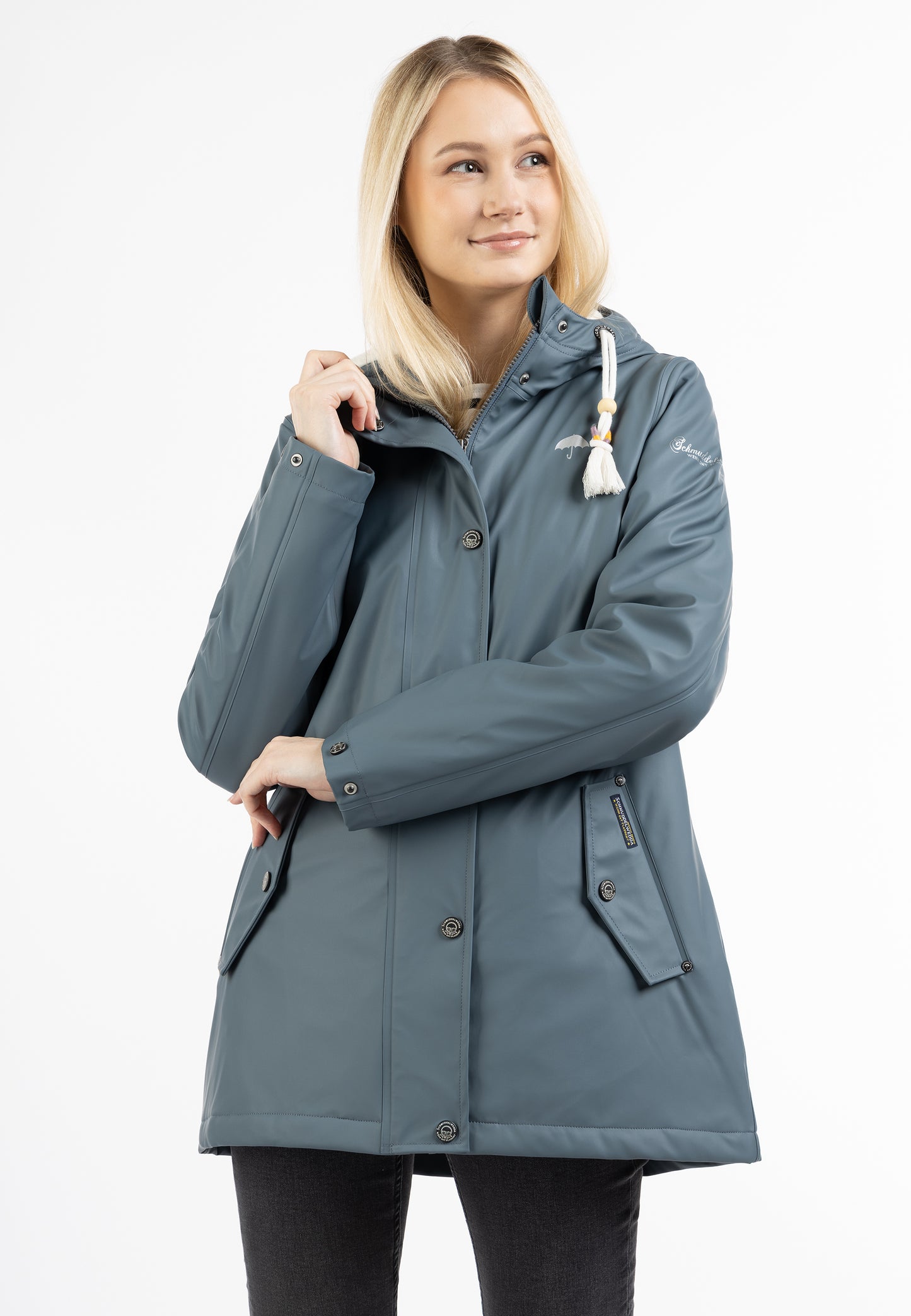 Schmuddelwedda women's rain jacket with faux fur lining