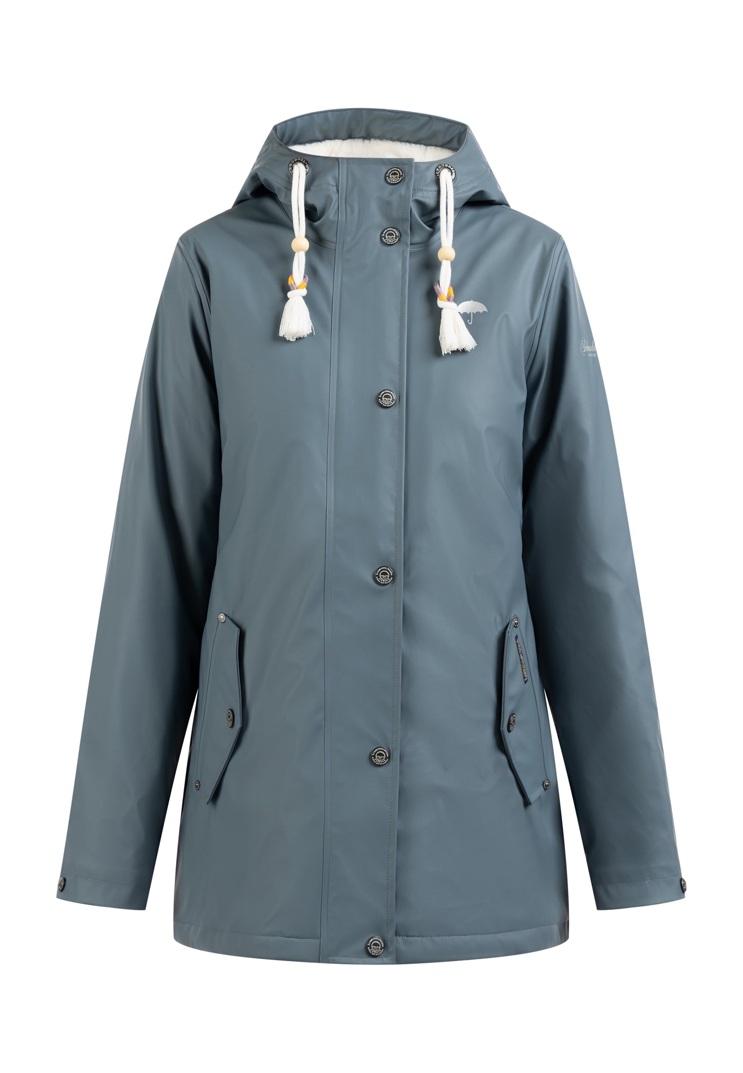 Schmuddelwedda women's rain jacket with faux fur lining