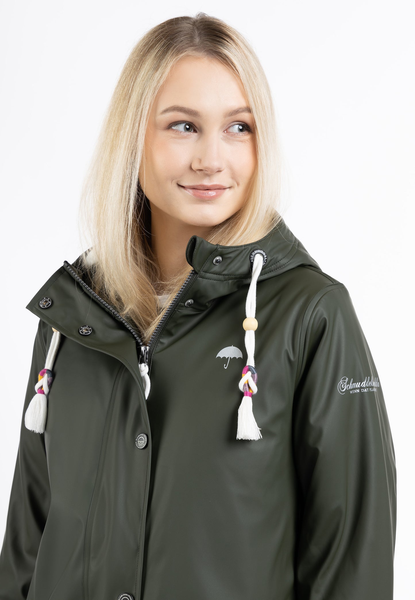 Schmuddelwedda women's rain jacket with faux fur lining
