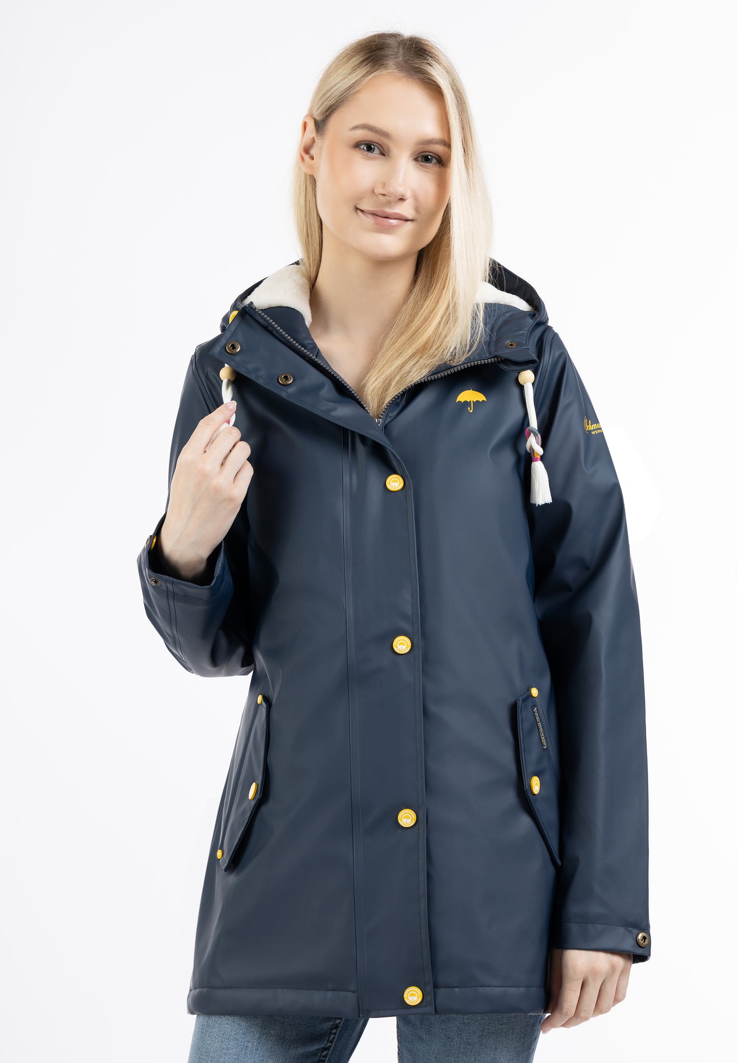 Schmuddelwedda women's rain jacket with faux fur lining