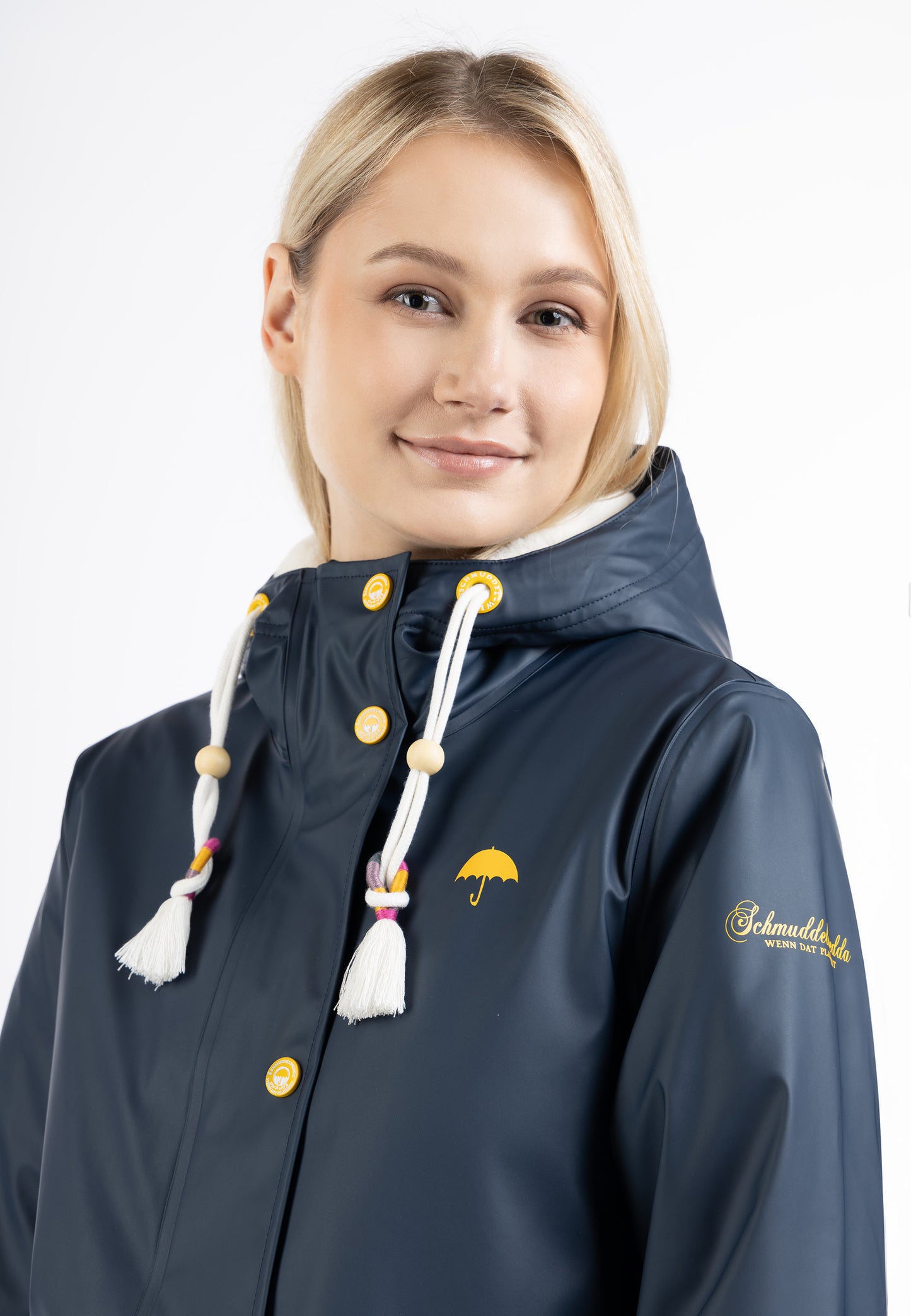 Schmuddelwedda women's rain jacket with faux fur lining