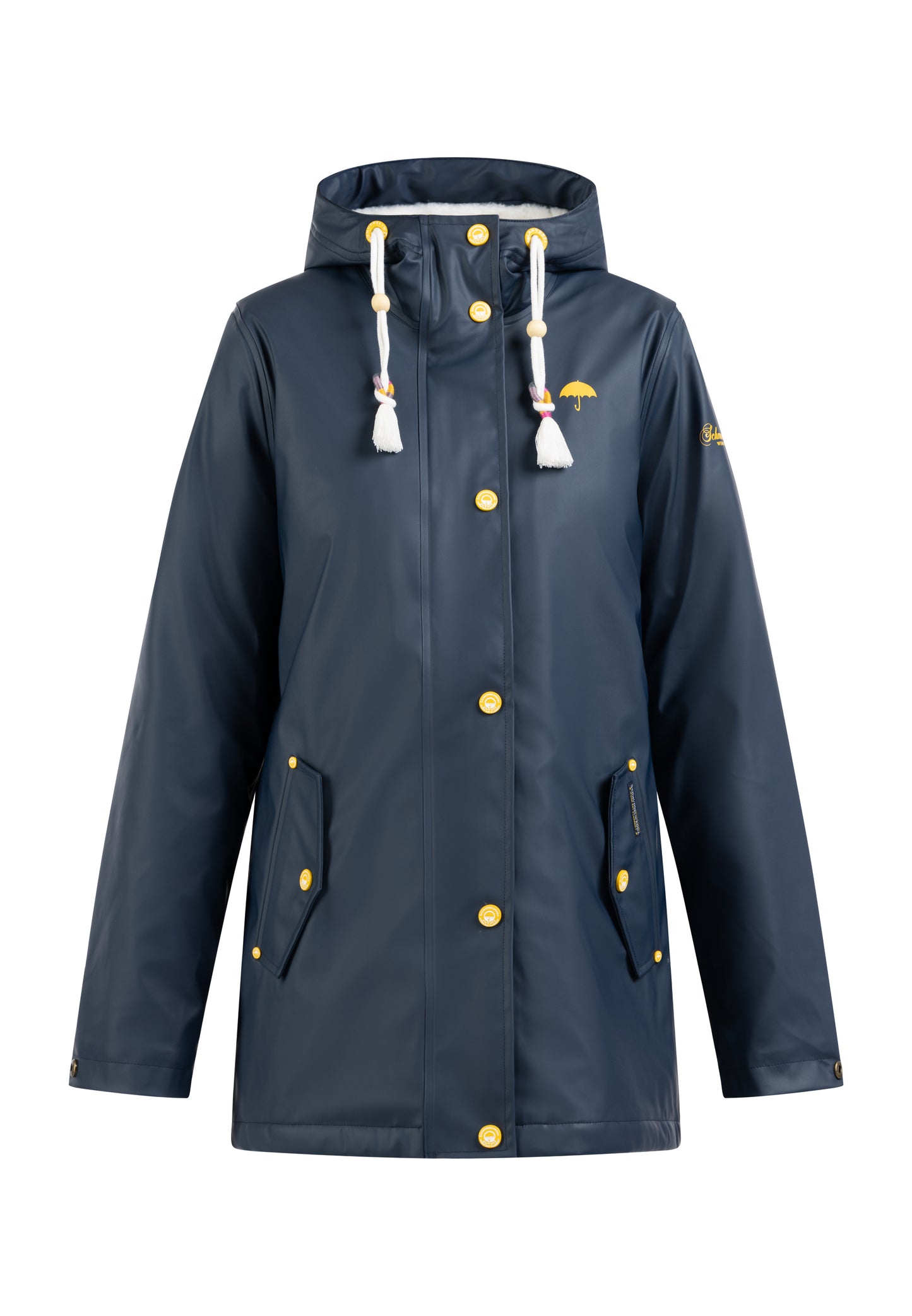 Schmuddelwedda women's rain jacket with faux fur lining