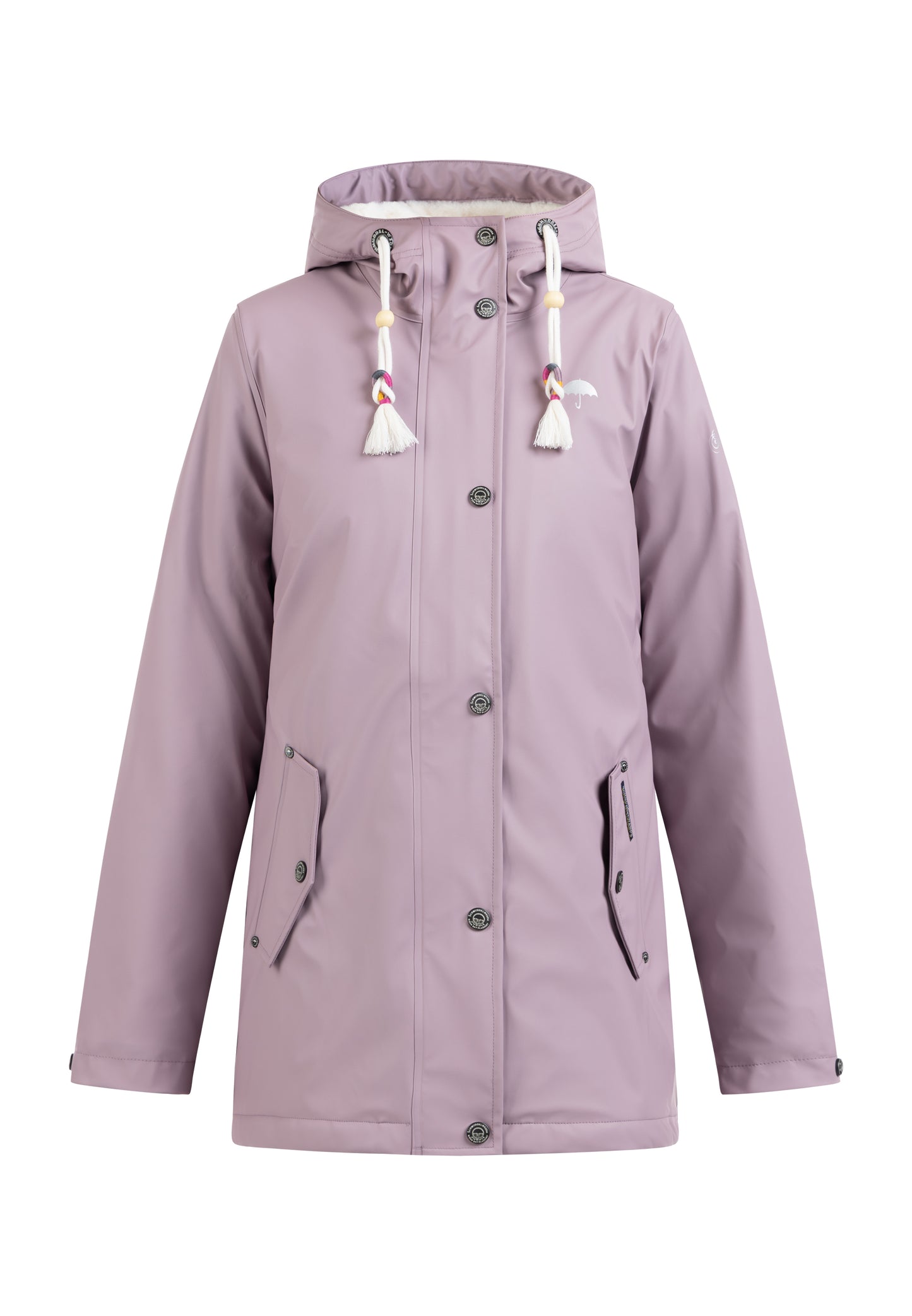 Schmuddelwedda women's rain jacket with faux fur lining