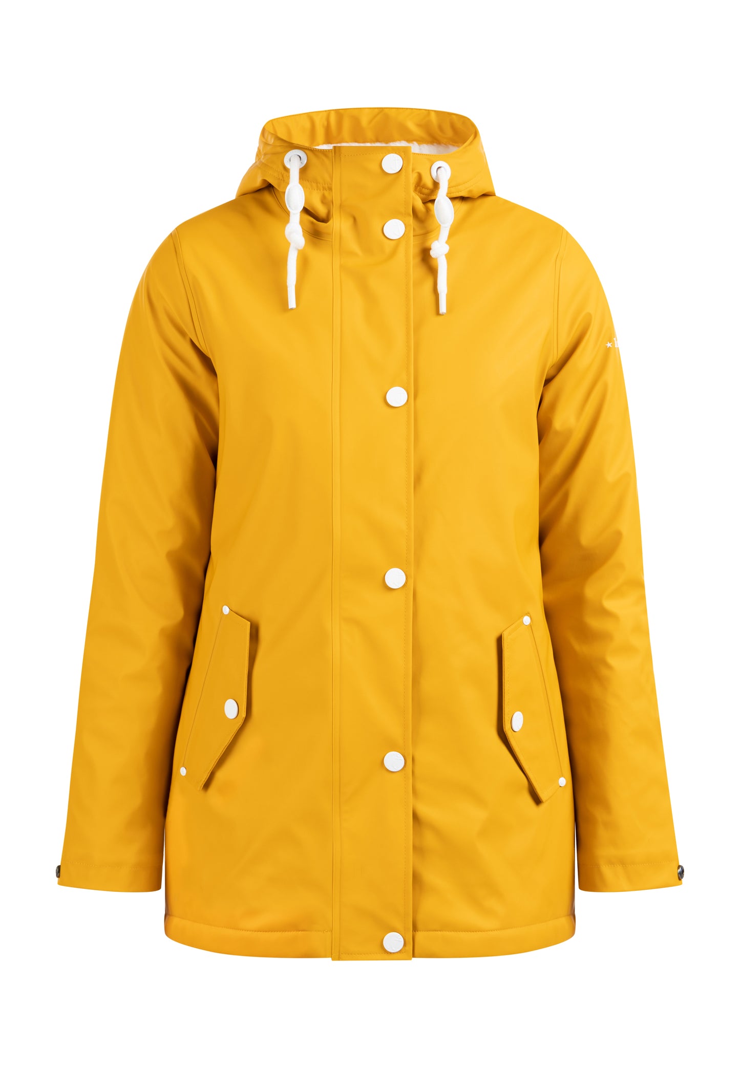DreiMaster Maritim women's rain jacket with faux fur lining