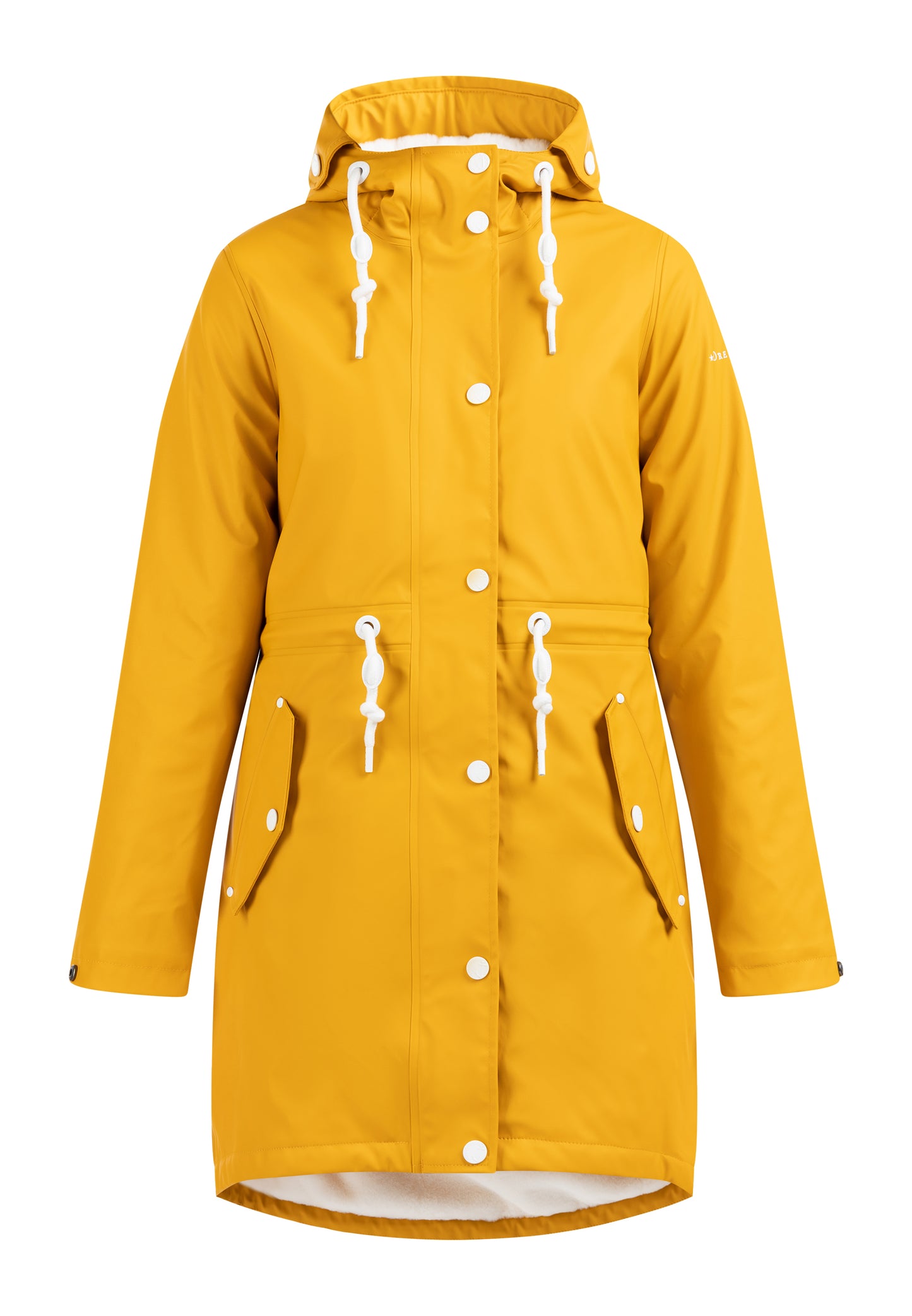 DreiMaster Maritim women's rain coat with faux fur Lining