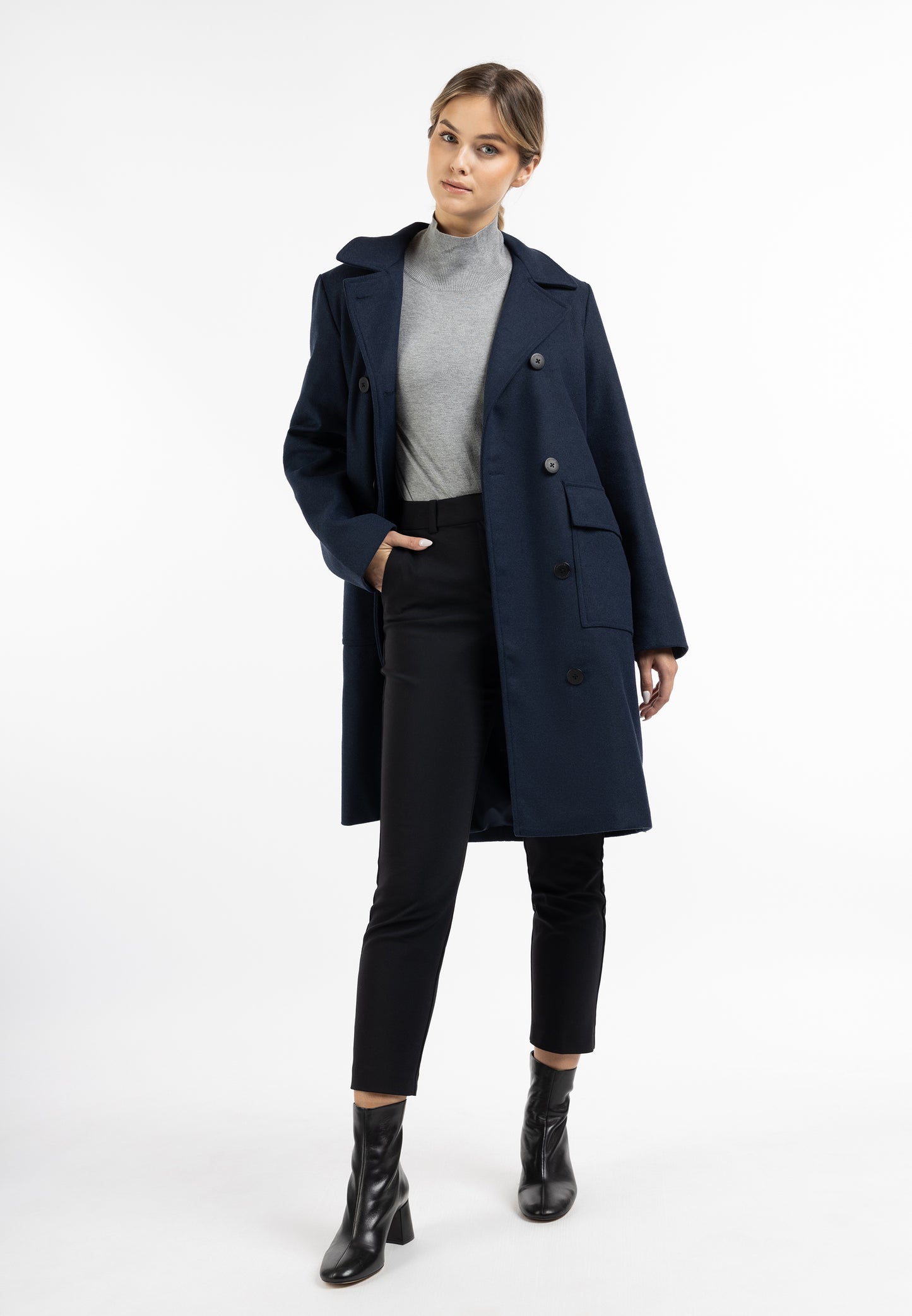 DreiMaster Klassik women's transitional coat made of wool blend