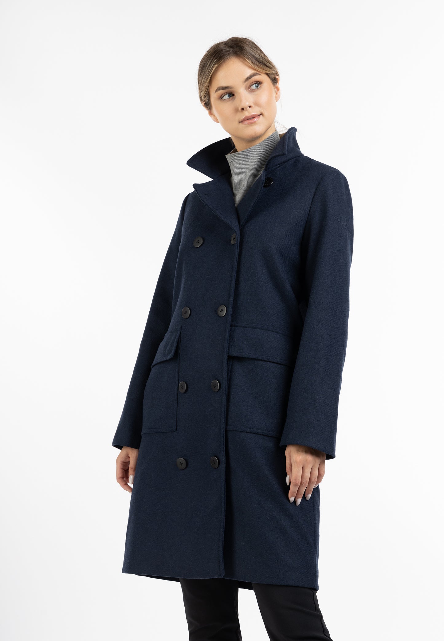 DreiMaster Klassik women's transitional coat made of wool blend