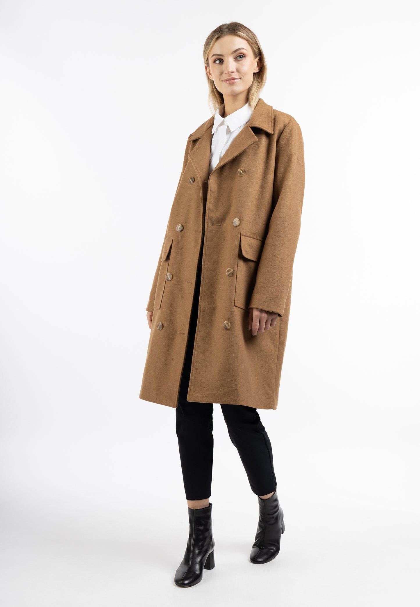 DreiMaster Klassik women's transitional coat made of wool blend