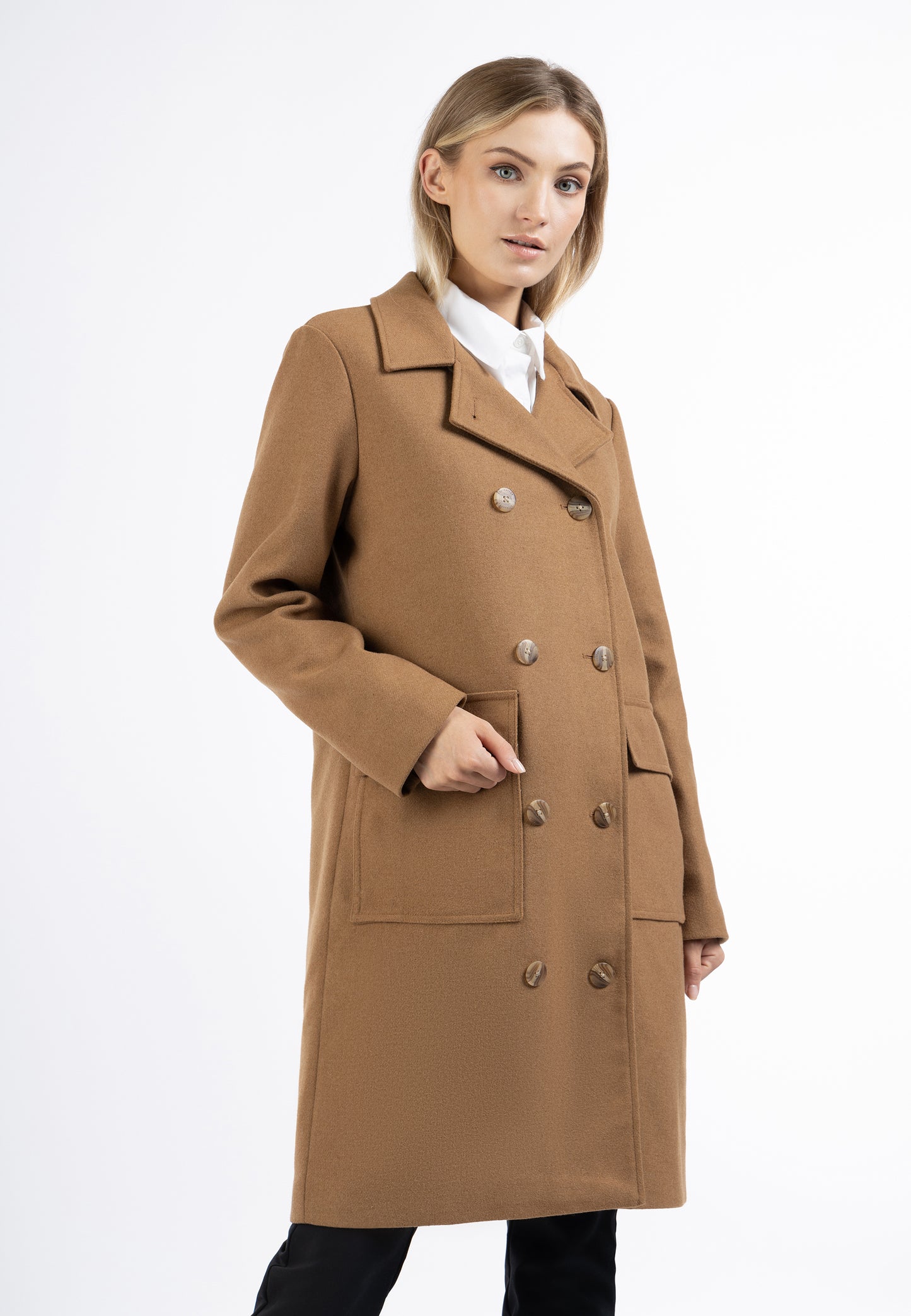 DreiMaster Klassik women's transitional coat made of wool blend