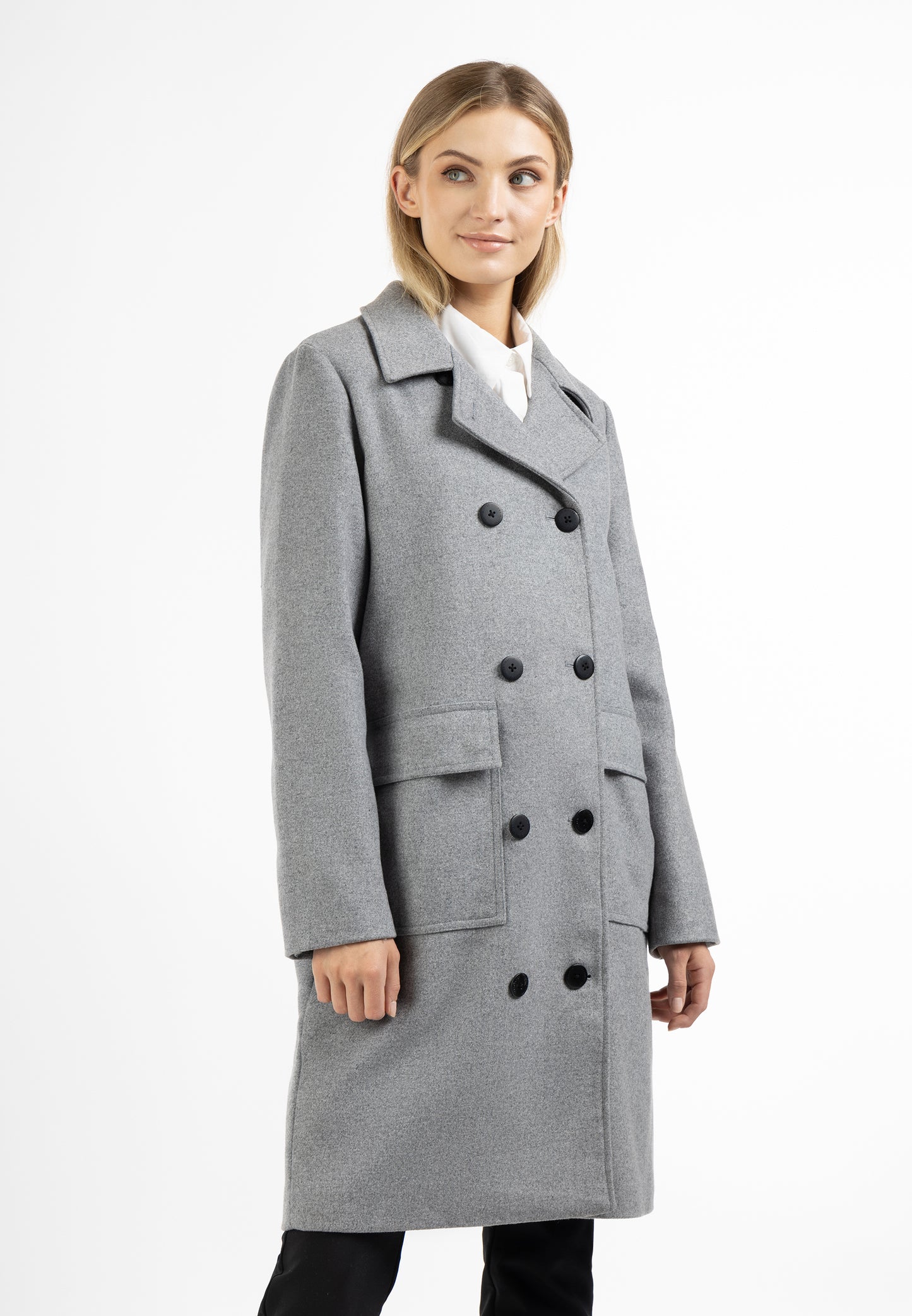 DreiMaster Klassik women's transitional coat made of wool blend