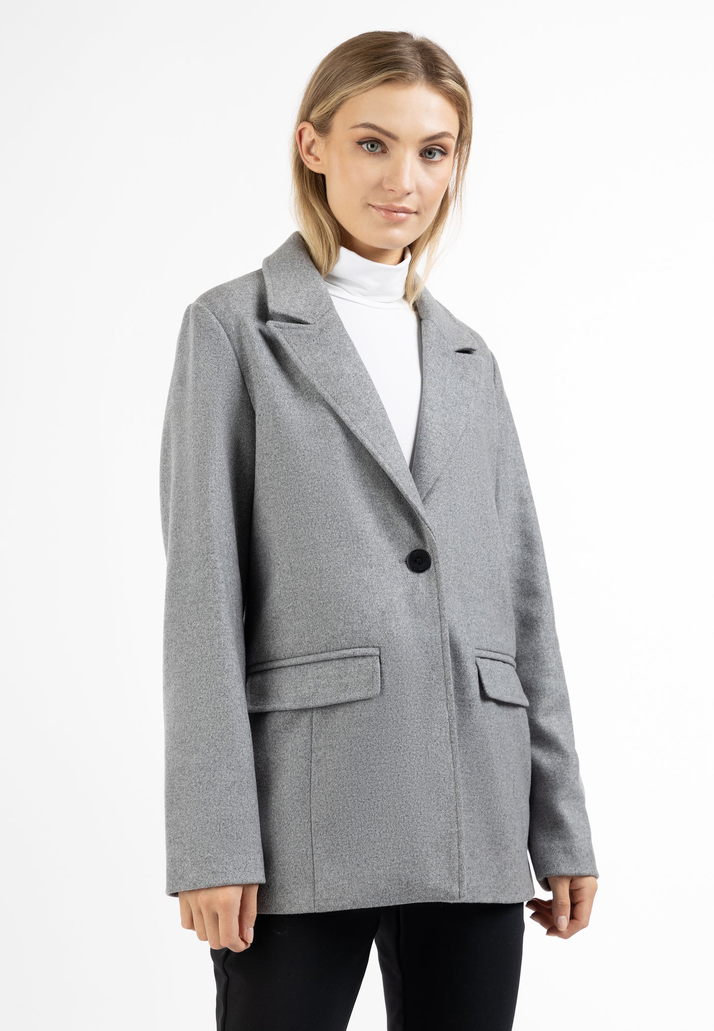 DreiMaster Klassik women's long wool blend blazer