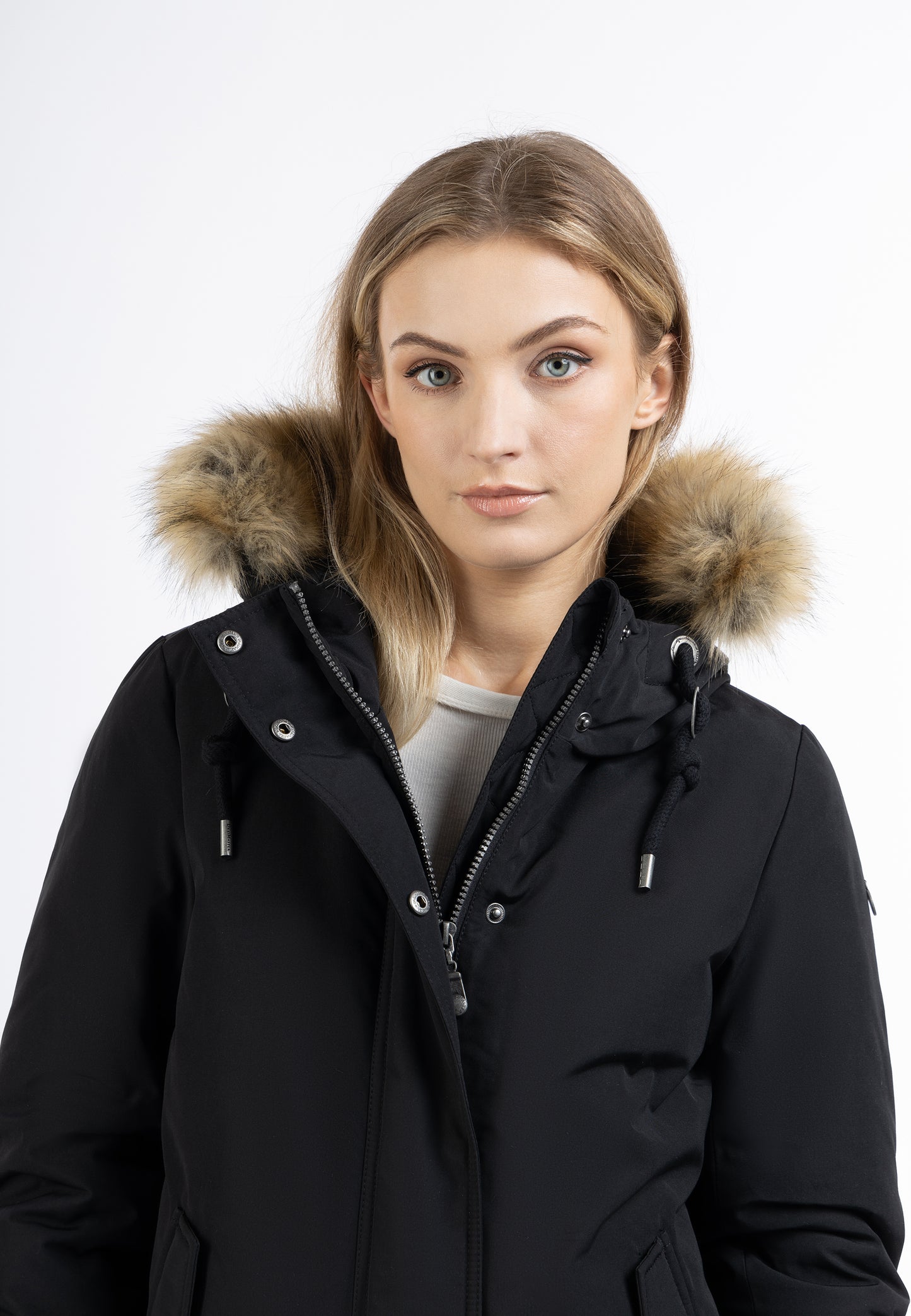 DreiMaster Vintage women's winter blouson with faux fur trim