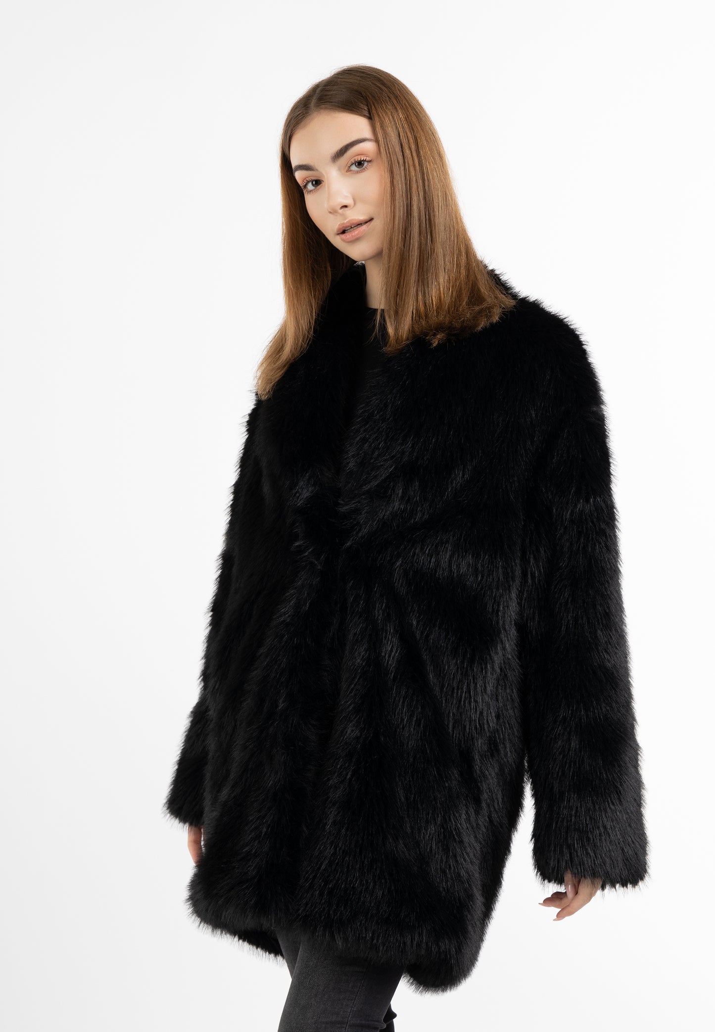 myMo women's fake fur coat