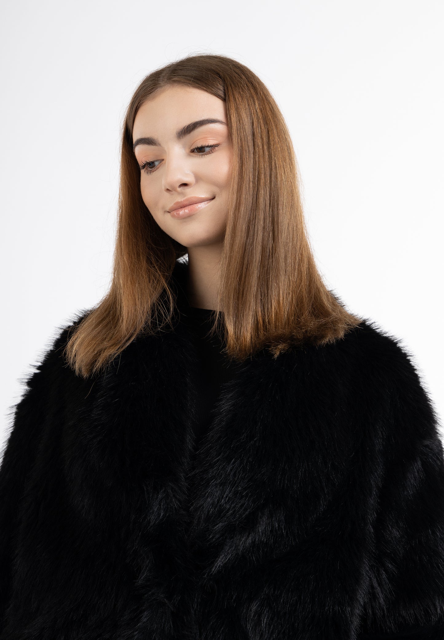 myMo women's fake fur coat