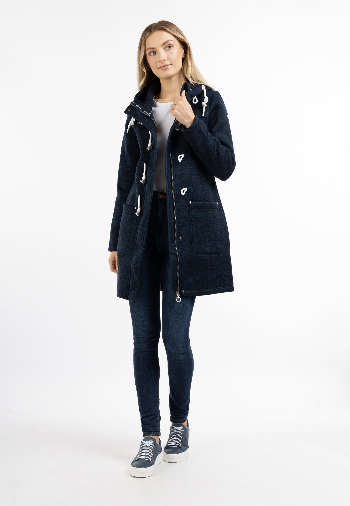DreiMaster Maritim women's knitted fleece duffle coat
