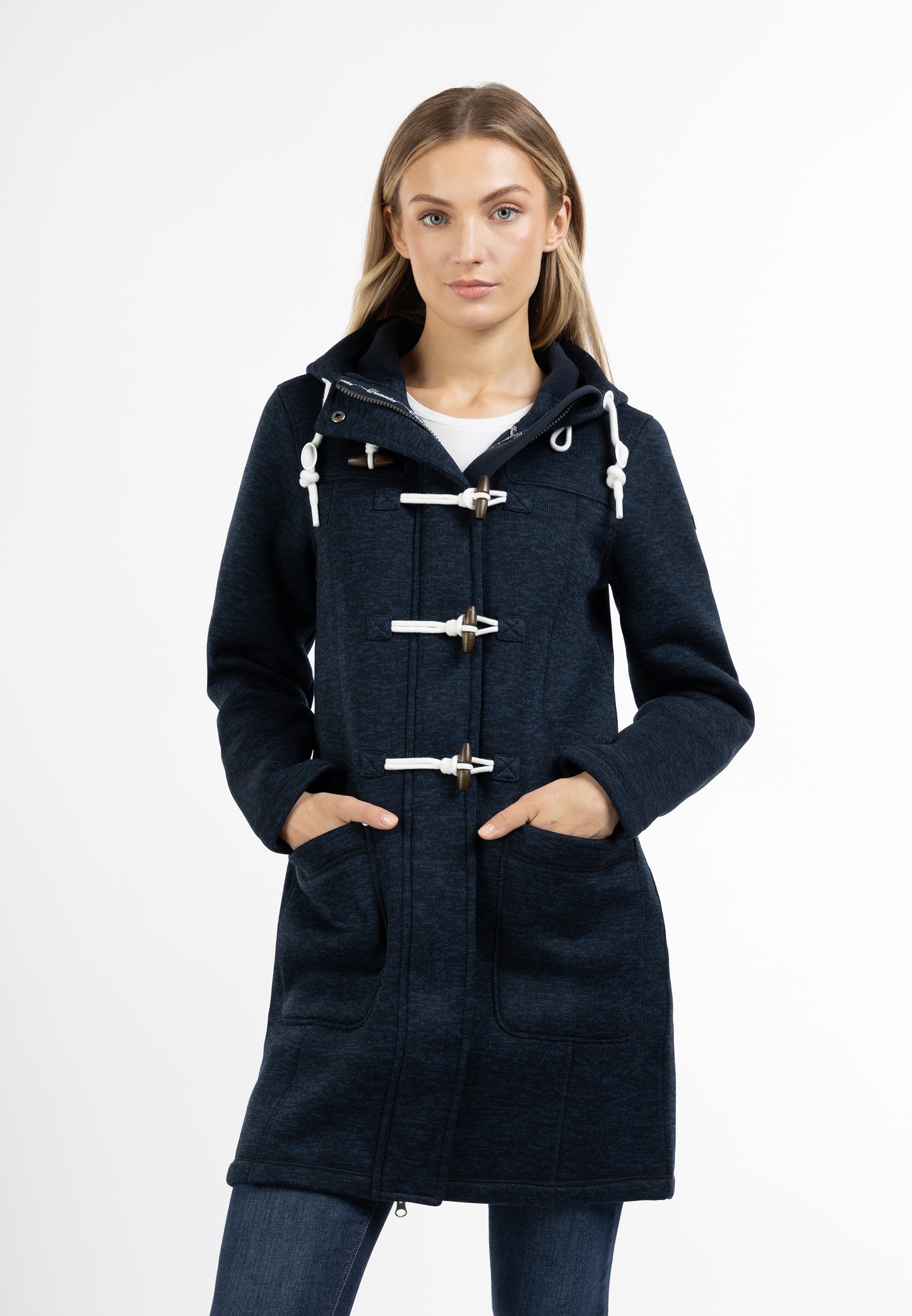 DreiMaster Maritim women's knitted fleece duffle coat