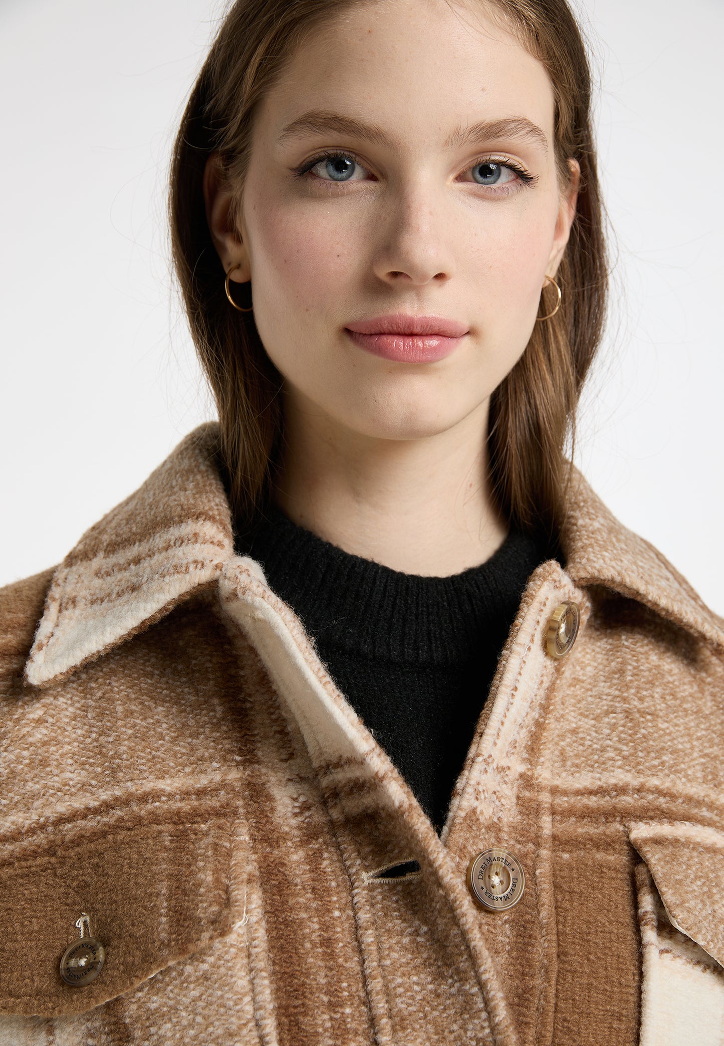 DreiMaster Vintage women's transitional jacket in a checked pattern