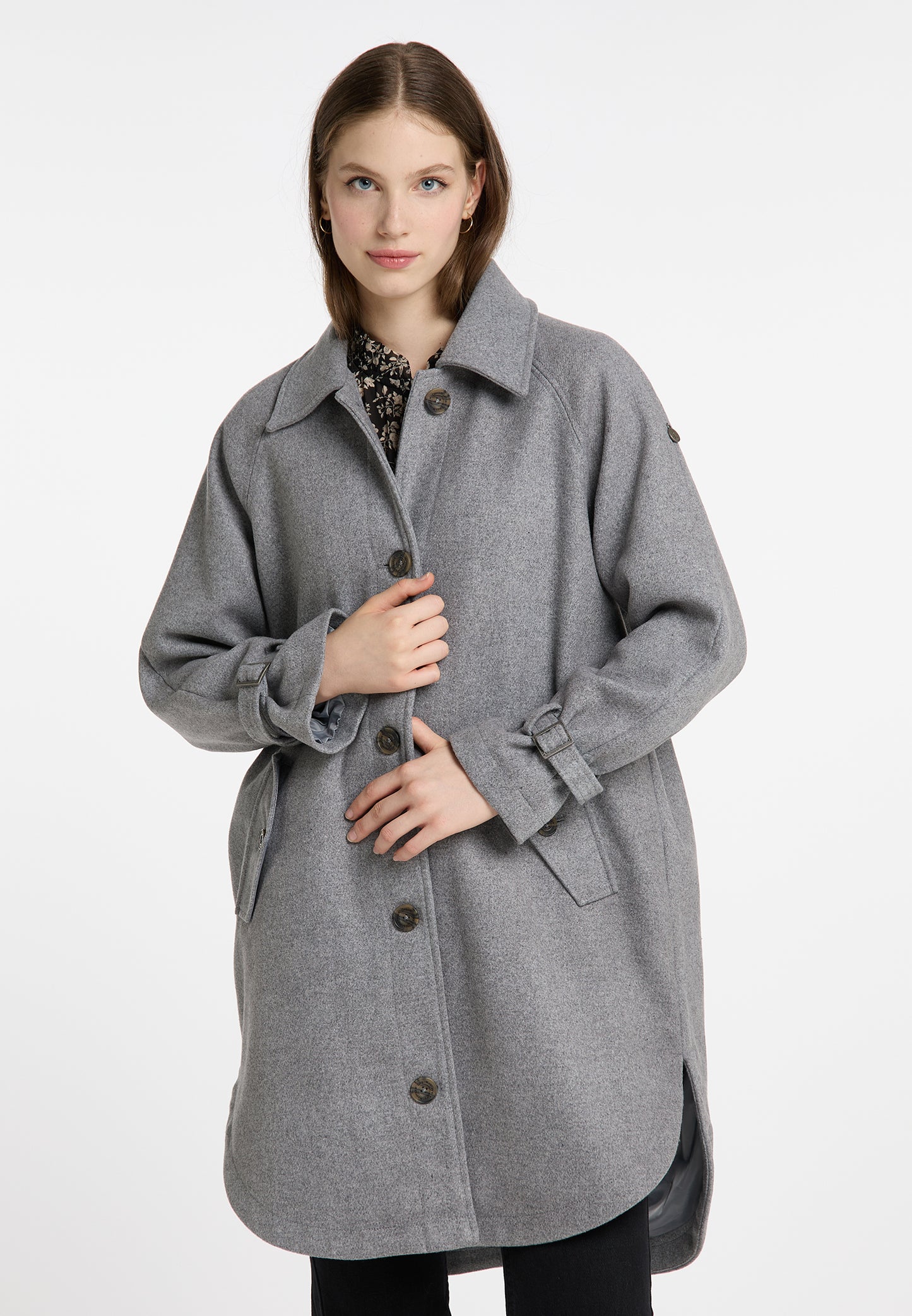 DreiMaster Vintage women's transitional coat made of wool blend