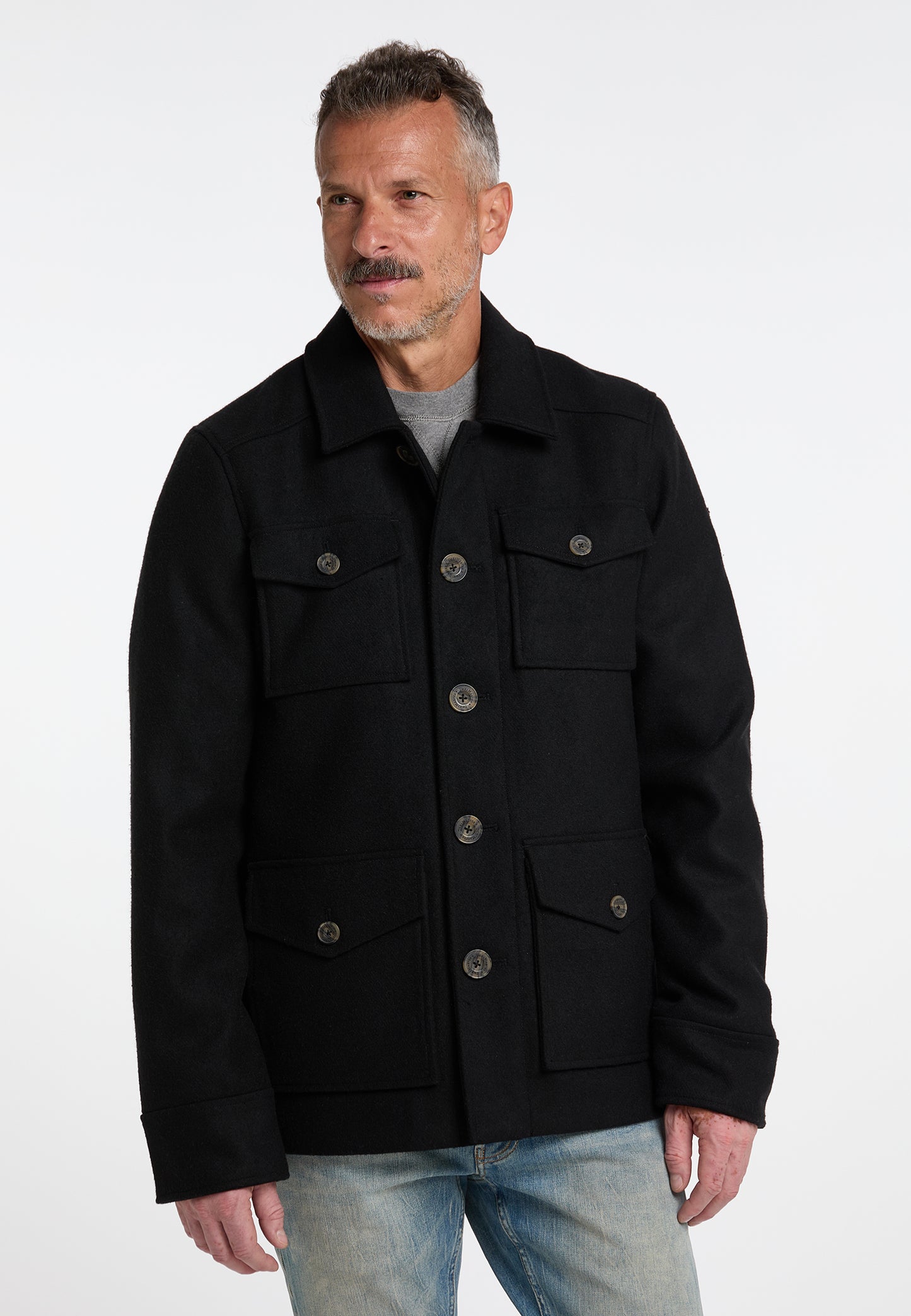 DreiMaster Vintage men's transitional jacket made from a wool blend