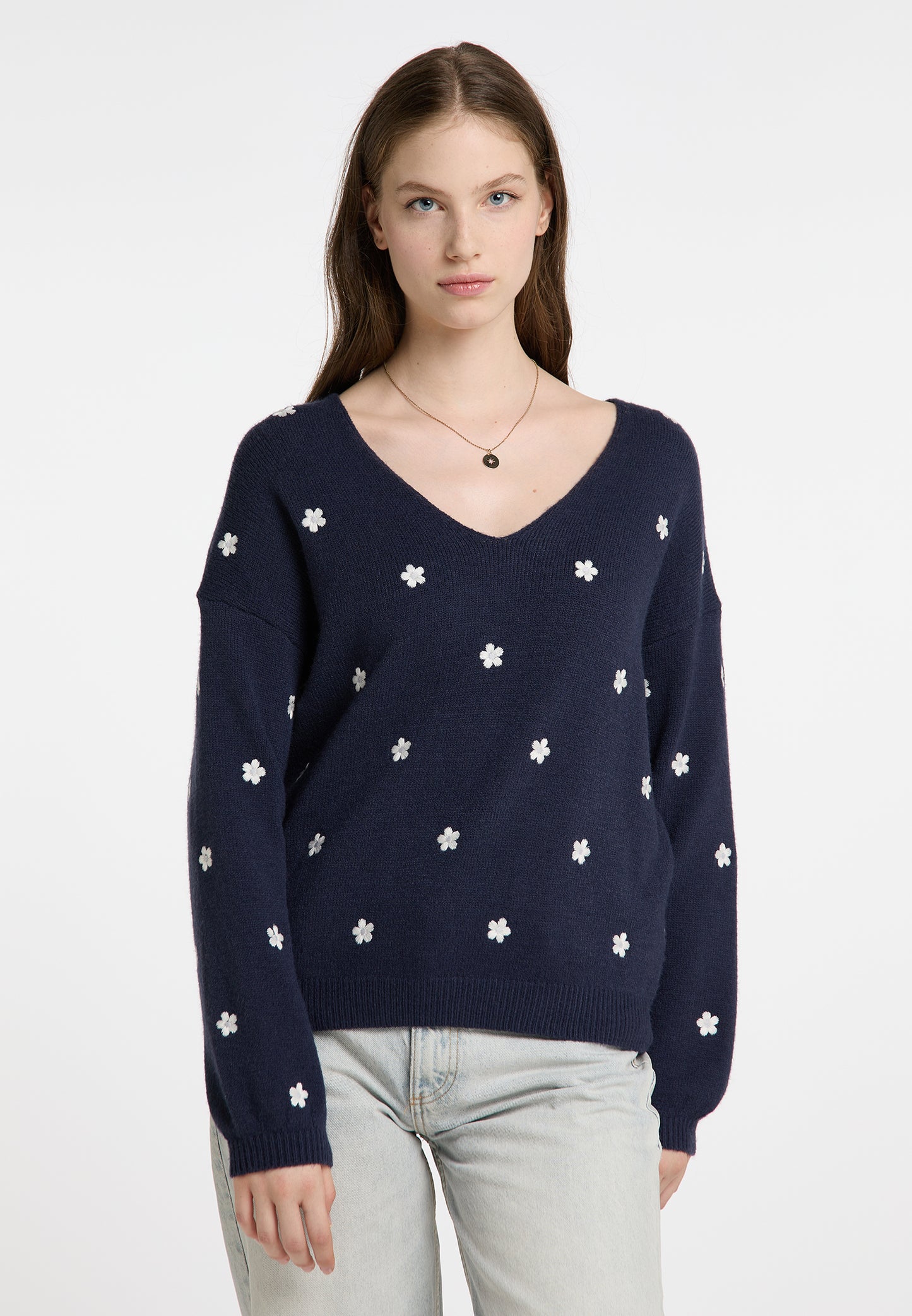 DreiMaster Vintage damski sweter dzianinowy