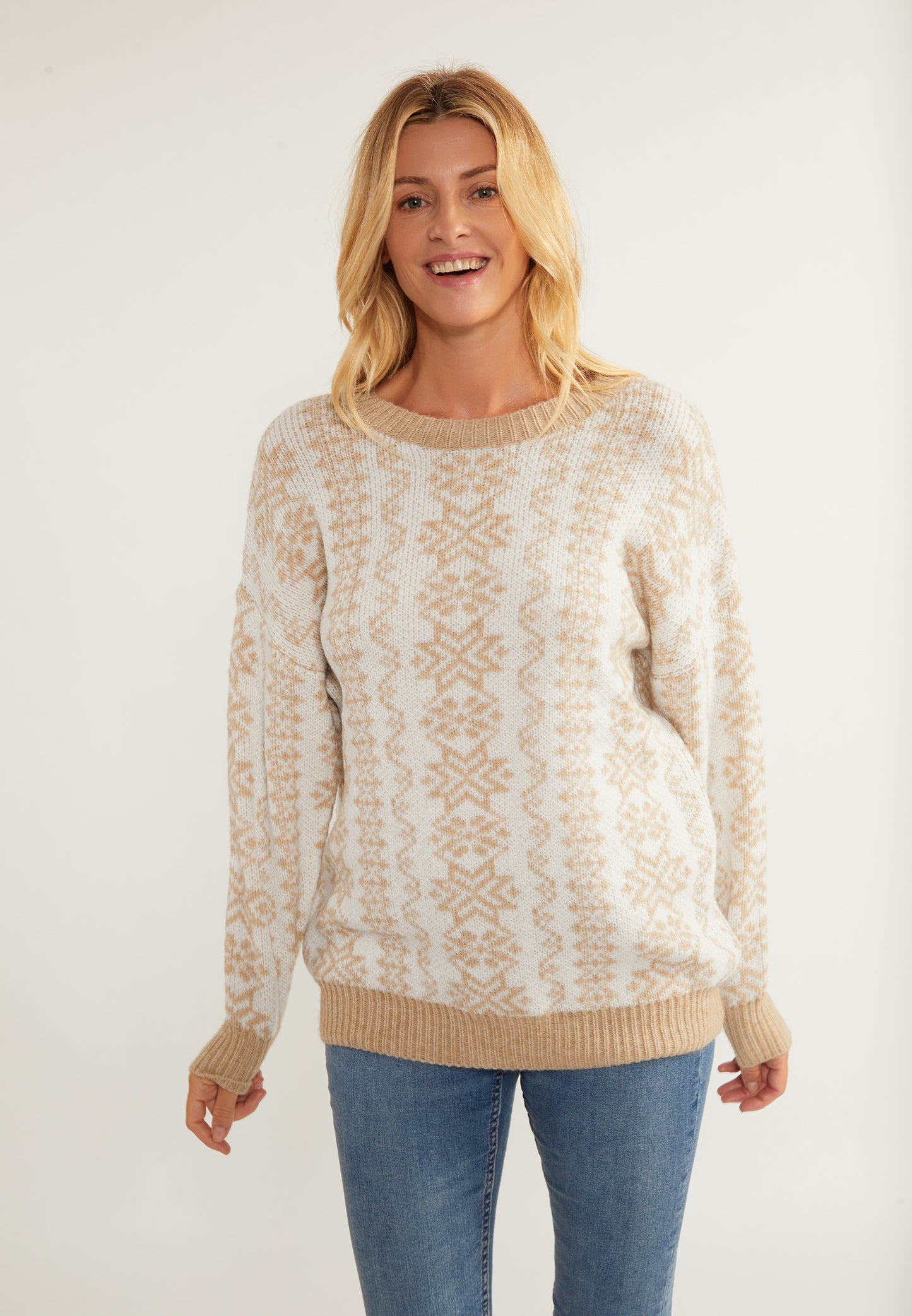 usha BLUE LABEL damski sweter z dzianiny