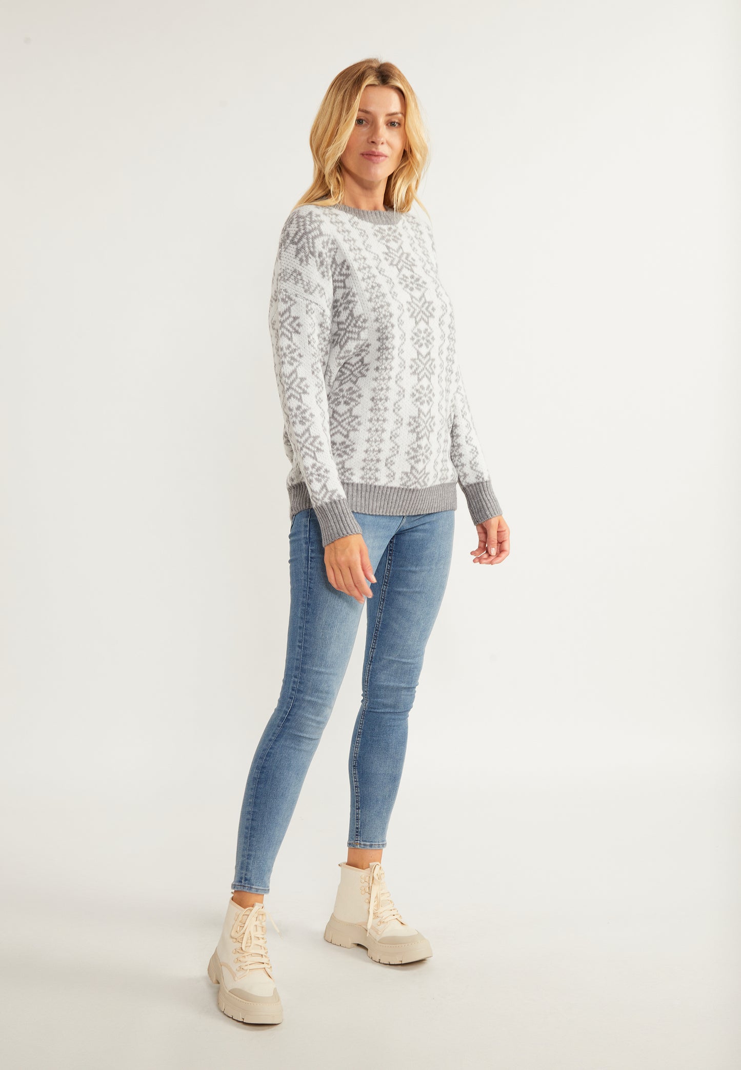 usha BLUE LABEL damski sweter z dzianiny