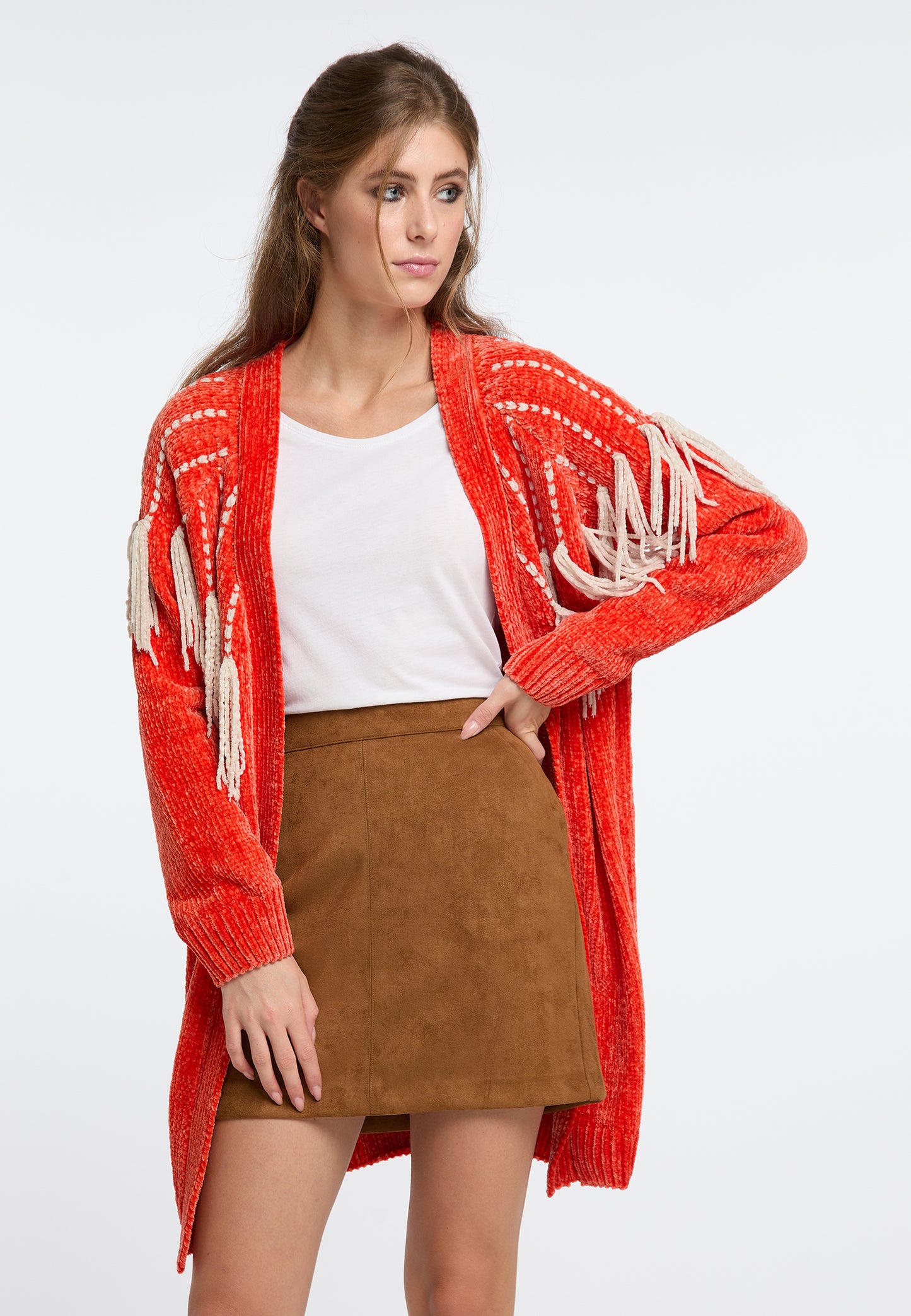 IZIA women's chenille cardigan