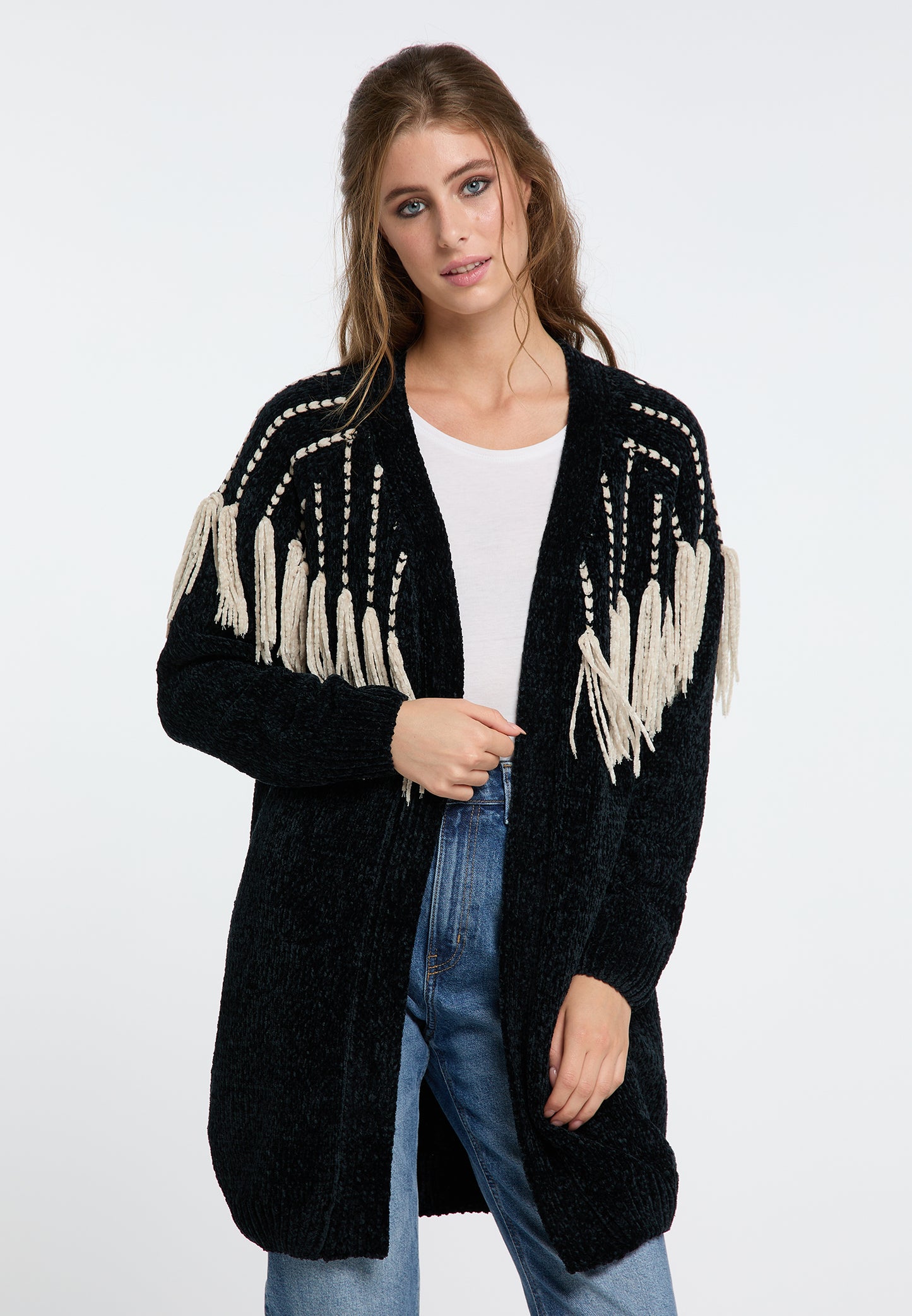 IZIA women's chenille cardigan