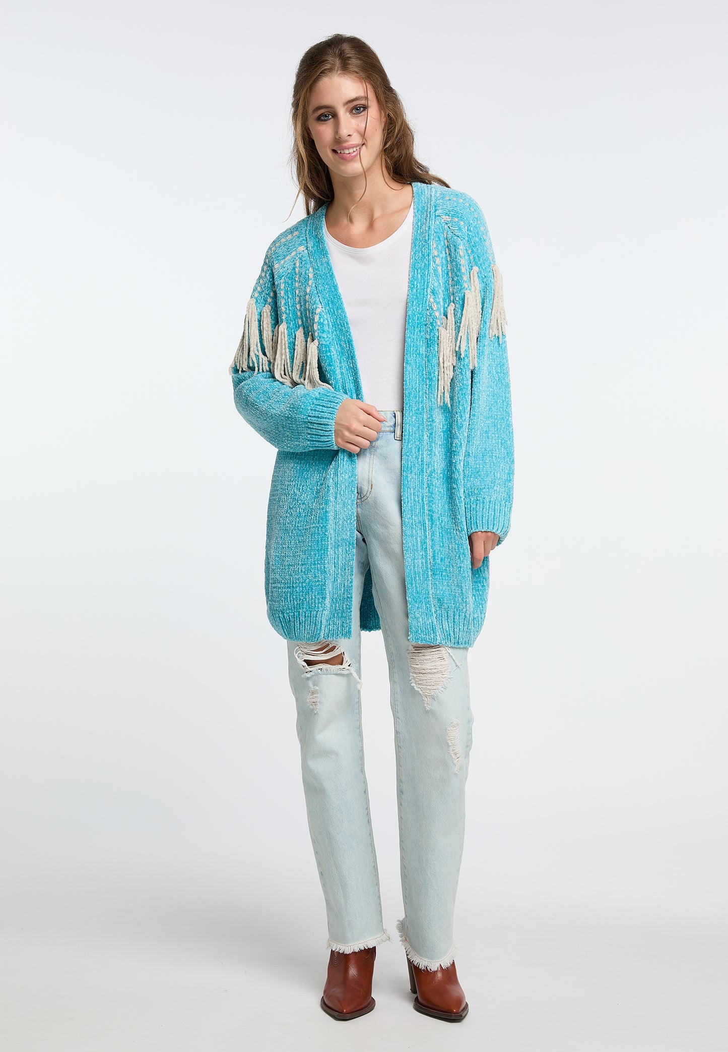 IZIA women's chenille cardigan