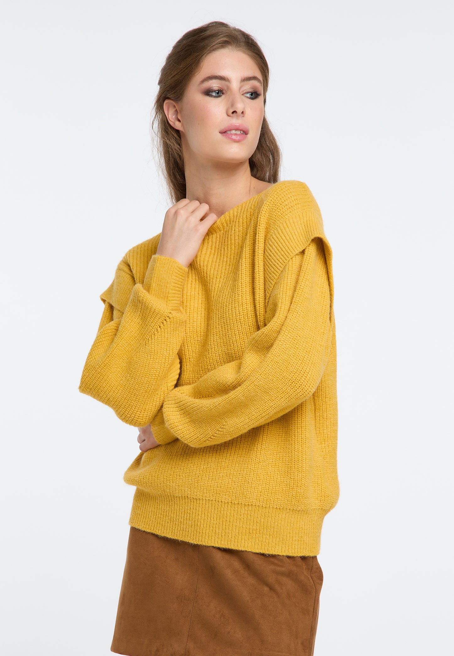IZIA damski sweter z grubszej dzianiny